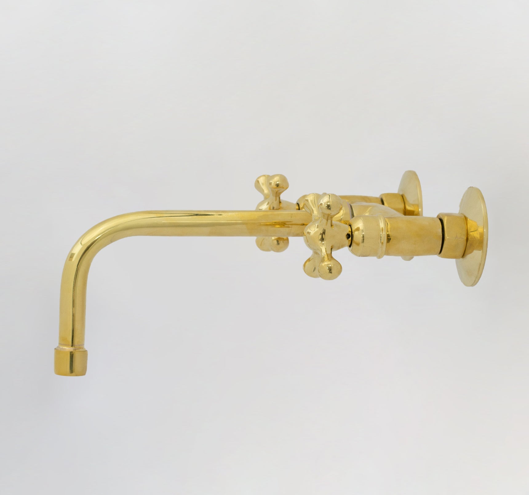 Unlacquered Brass Wall Faucet | Wall-Mounted Bridge Faucet alternate view 3