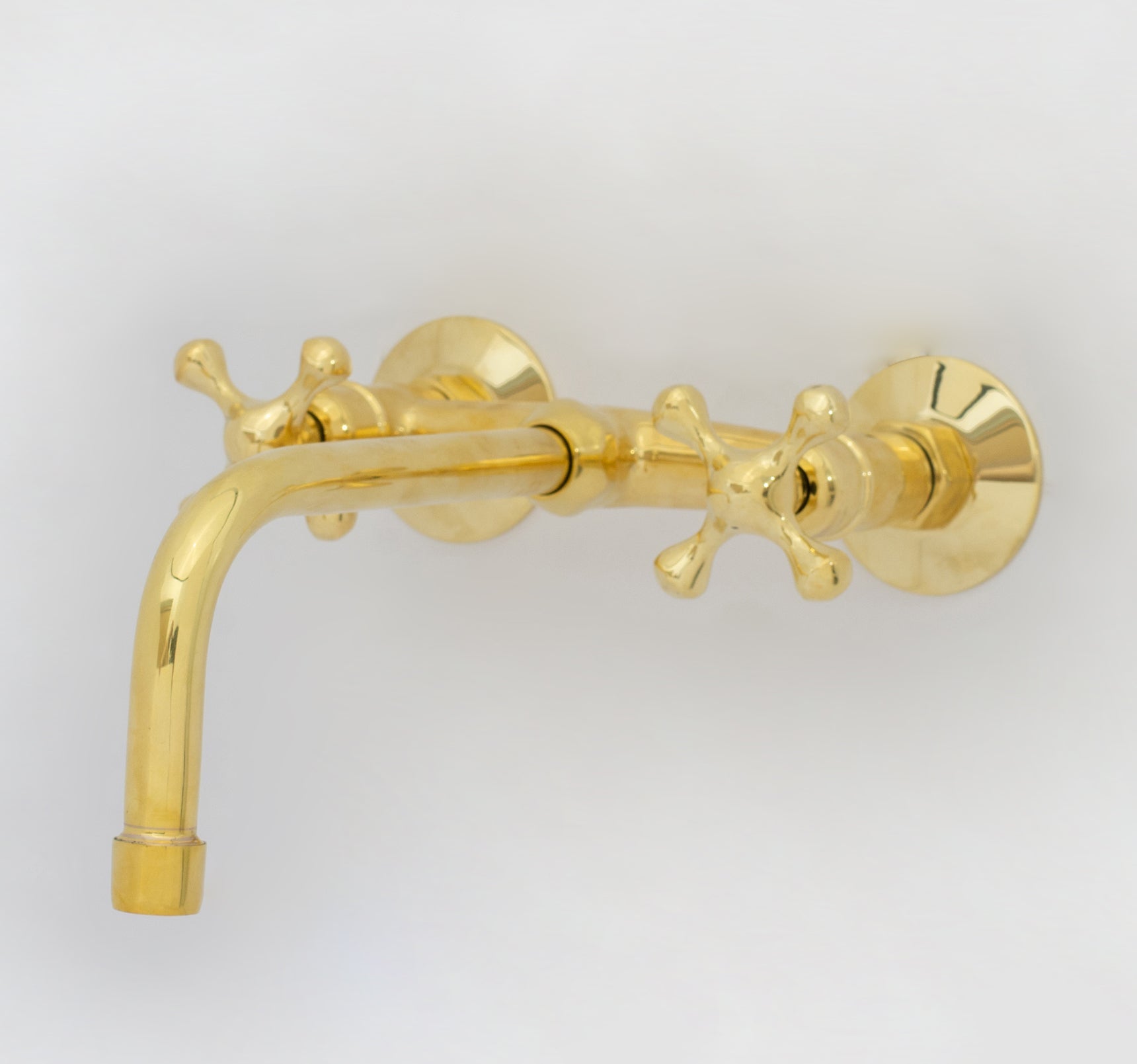 Unlacquered Brass Wall Faucet | Wall-Mounted Bridge Faucet alternate view 2