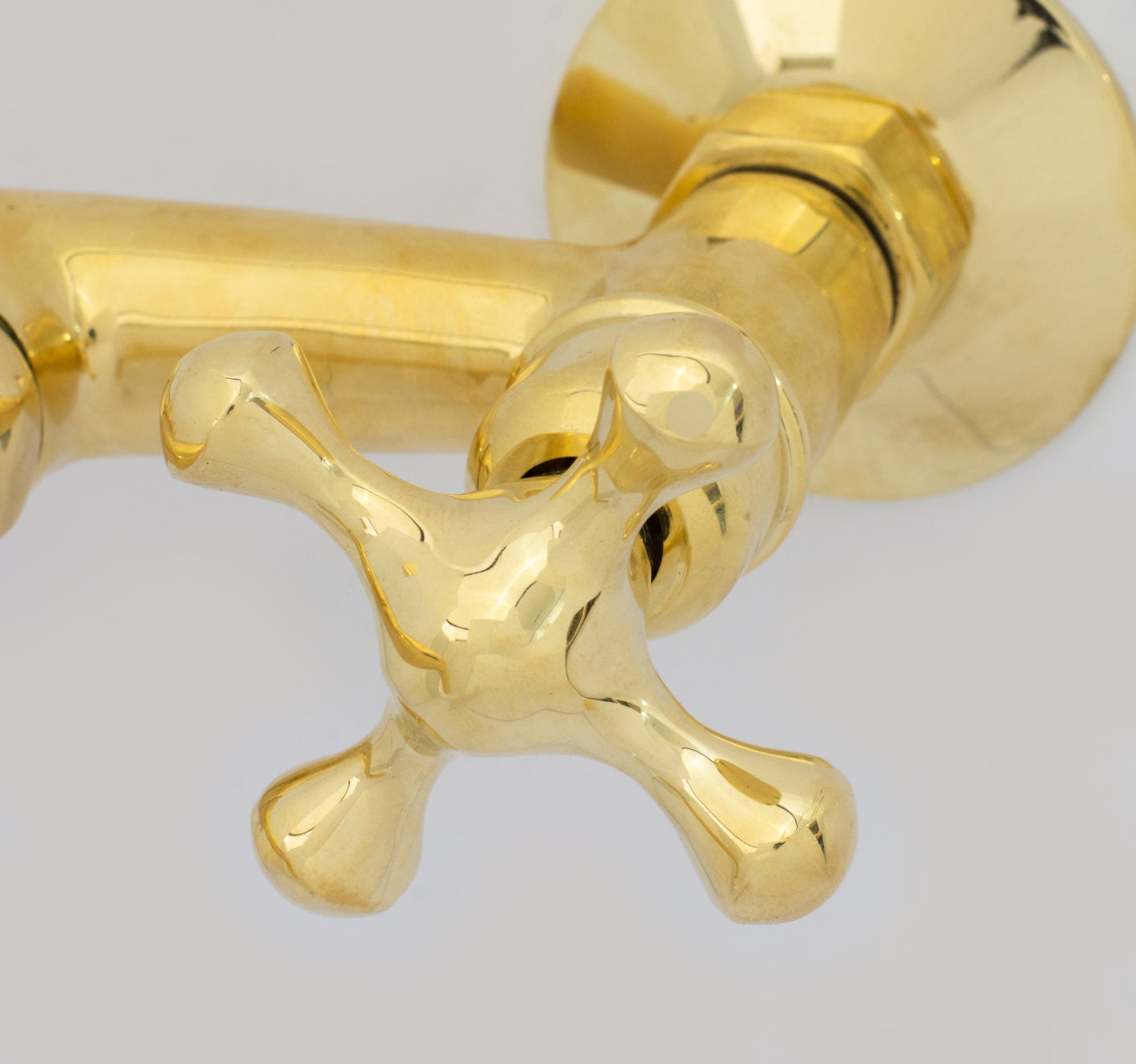 Unlacquered Brass Wall Faucet | Wall-Mounted Bridge Faucet alternate view 9