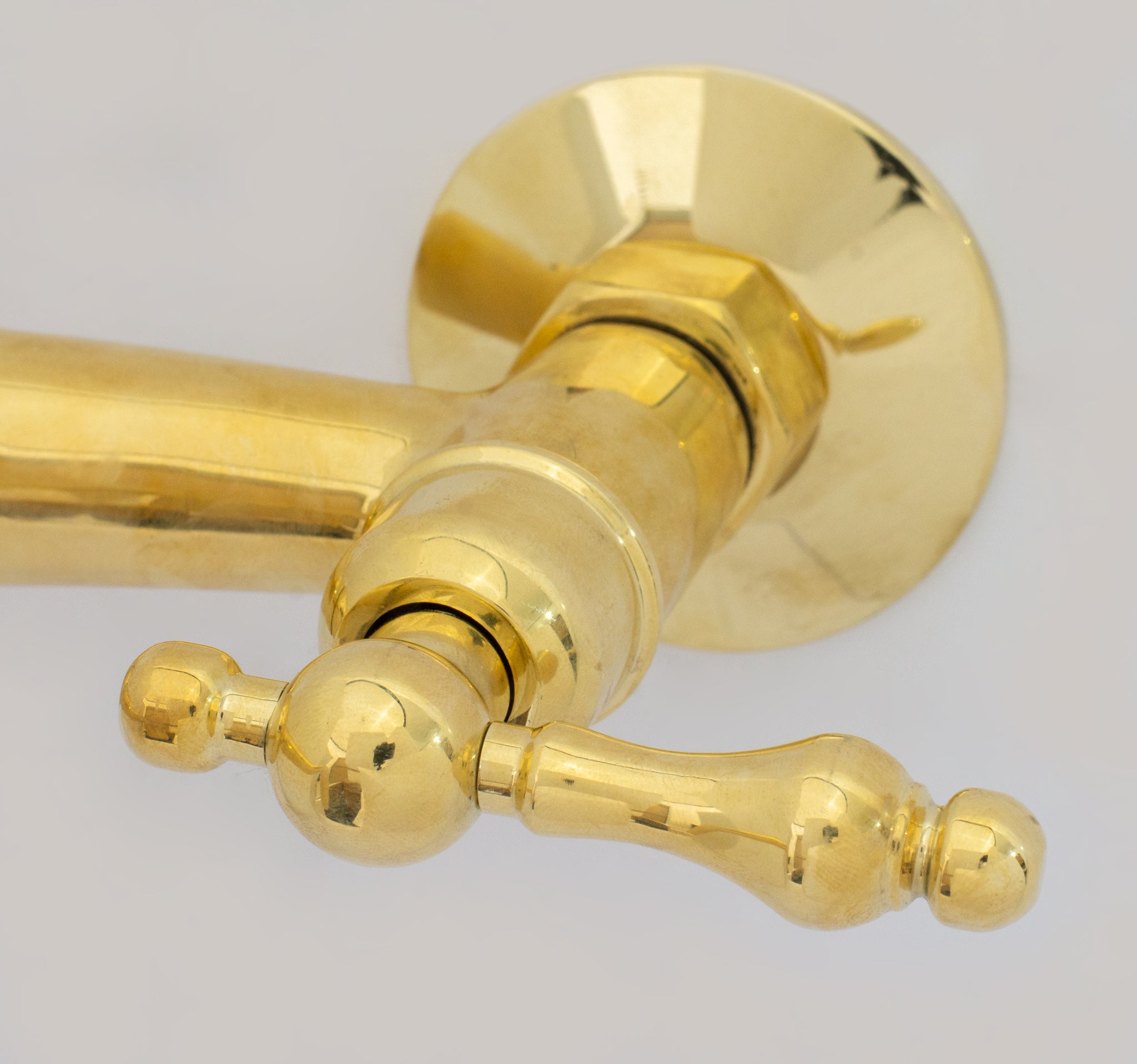Unlacquered Brass Wall Faucet | Wall-Mounted Bridge Faucet alternate view 8