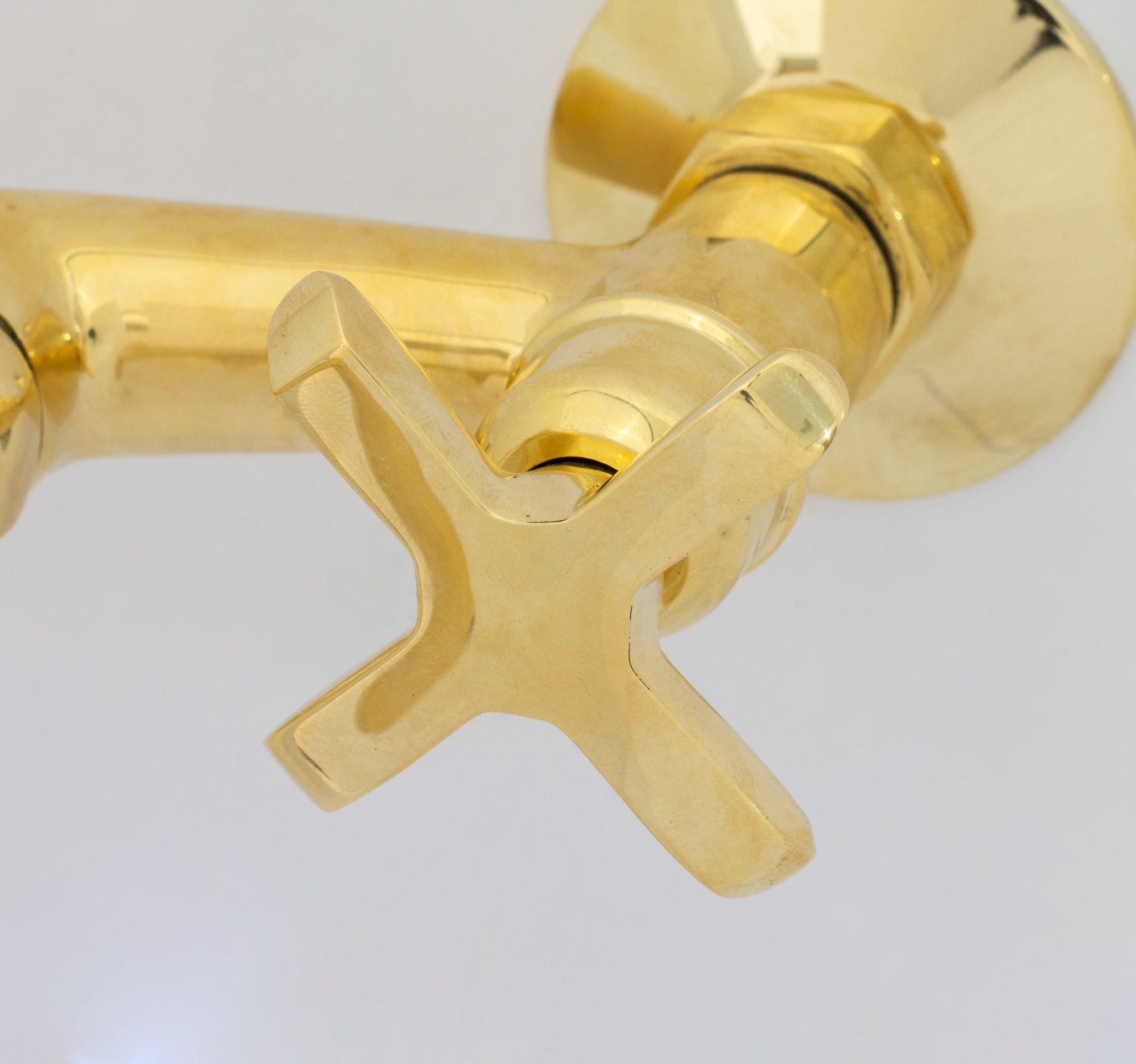 Unlacquered Brass Wall Faucet | Wall-Mounted Bridge Faucet alternate view 10