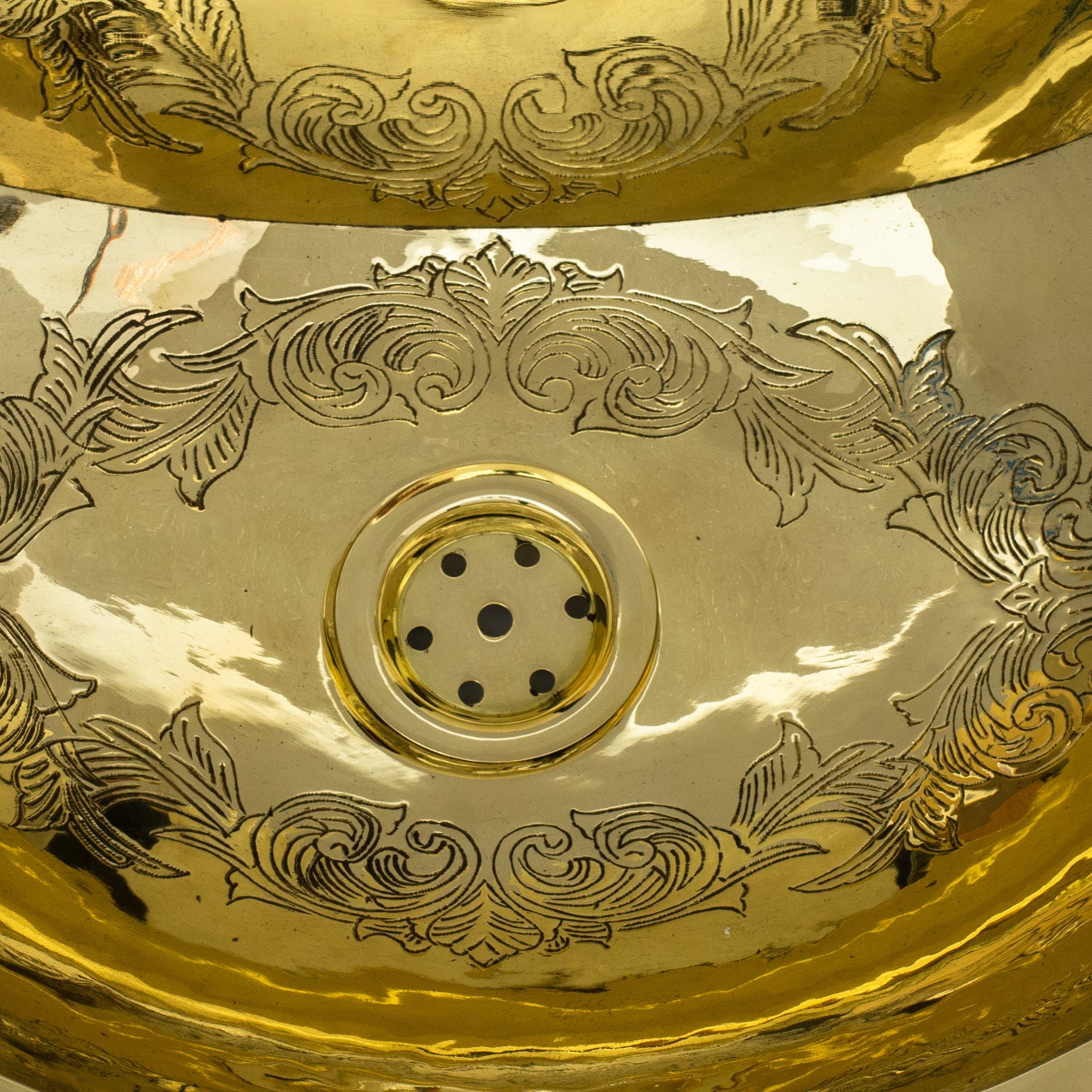 Unlacquered Brass Wall Hung Basin, Engraved Wall-Mounted Bathroom Sink alternate view 12