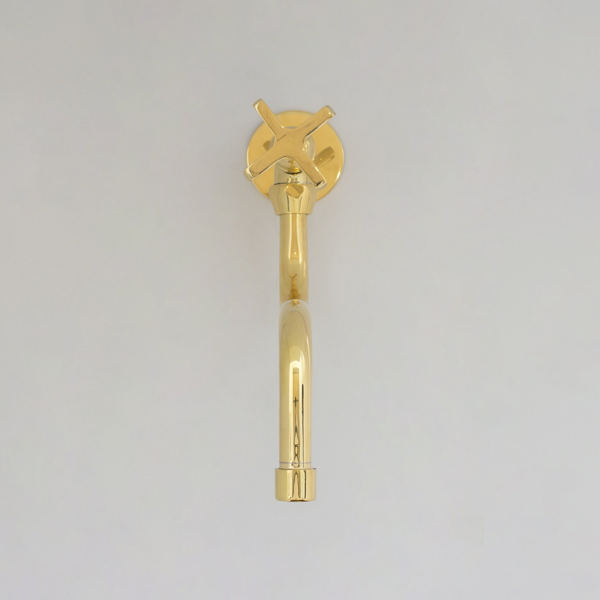 Unlacquered Brass Wall Mount Stove Faucet, Brass Pot Filler Faucet With Swiveling Neck alternate view 7