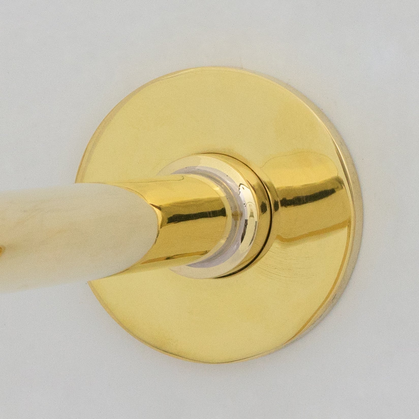 Unlacquered Brass Wall Mounted Bathroom Vessel Sink, Built In Vanity Faucet With Cross Handles alternate view 12