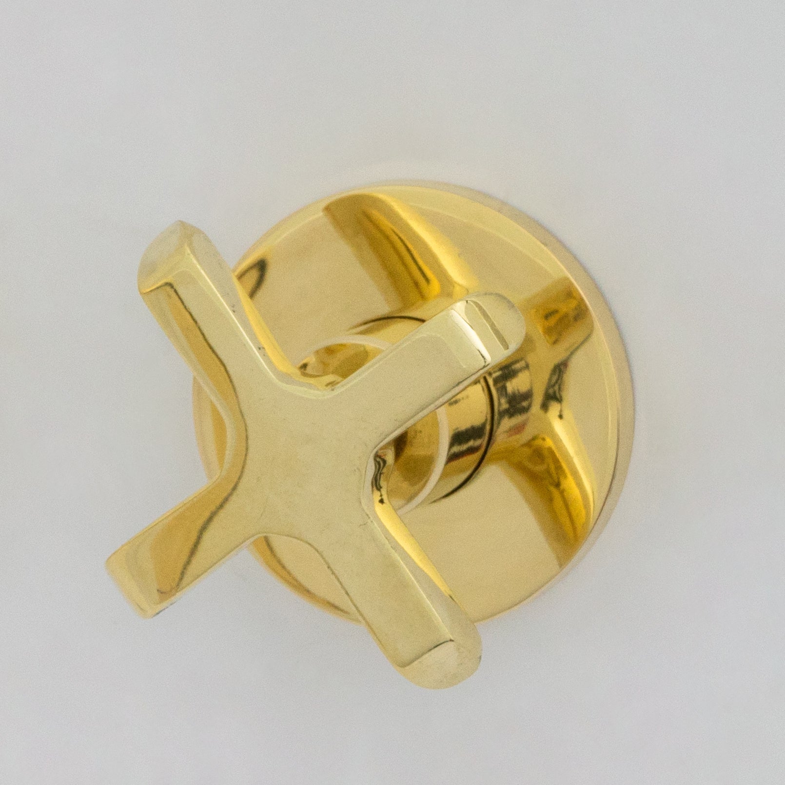 Unlacquered Brass Wall Mounted Bathroom Vessel Sink, Built In Vanity Faucet With Cross Handles alternate view 15