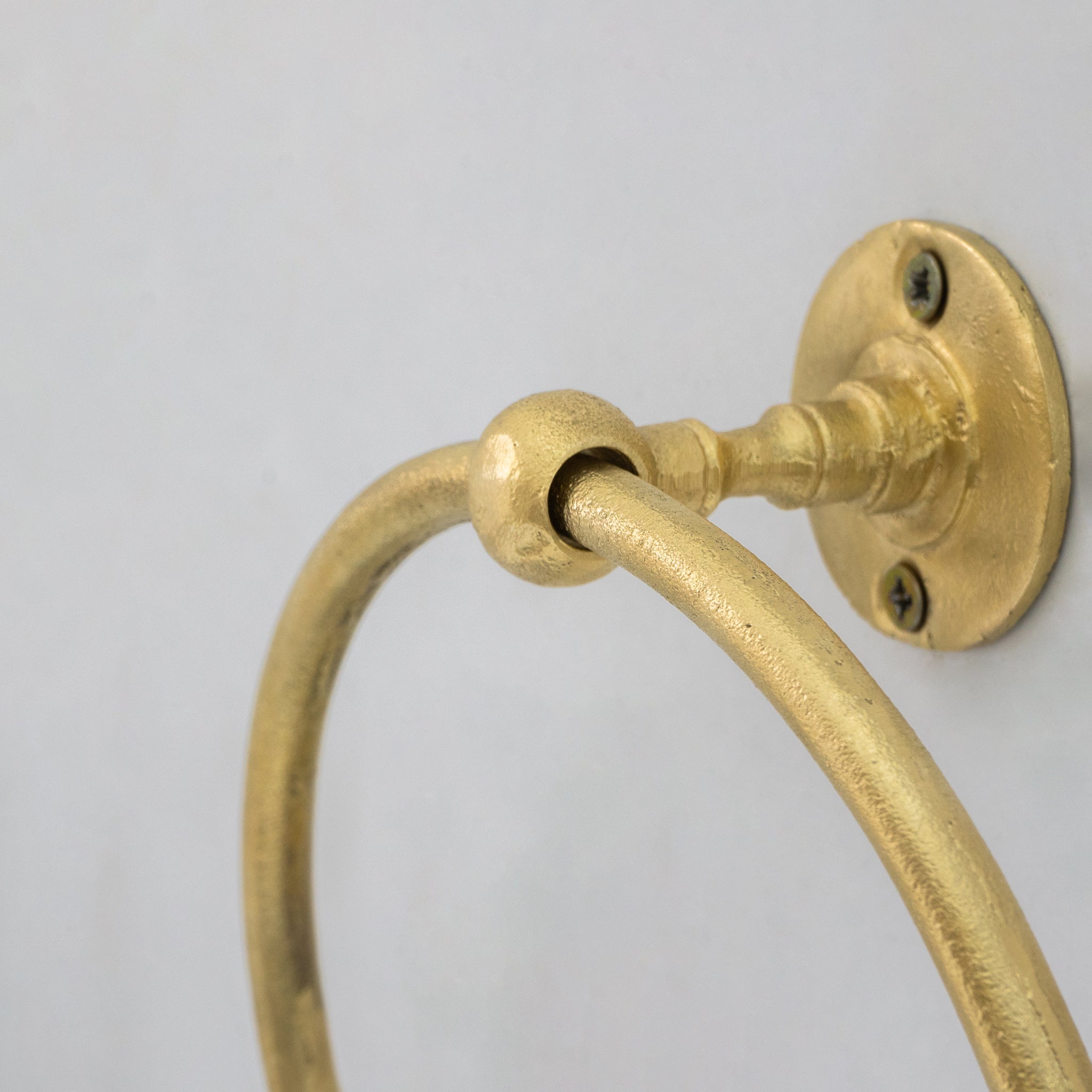 Unlacquered Brass Wall-Mounted Towel Ring Holder, Face Towel Hanger alternate view 2