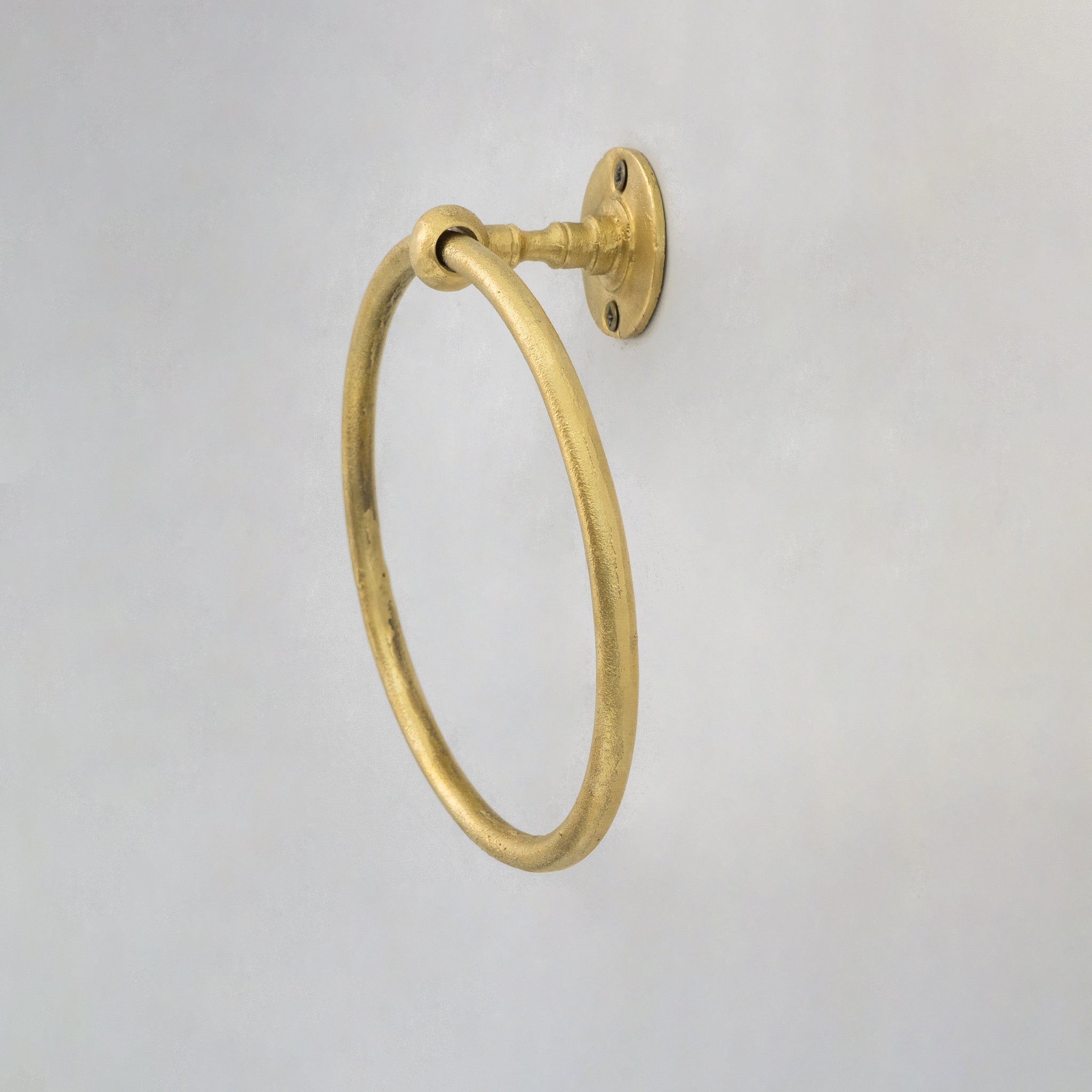 Unlacquered Brass Wall-Mounted Towel Ring Holder, Face Towel Hanger alternate view 4