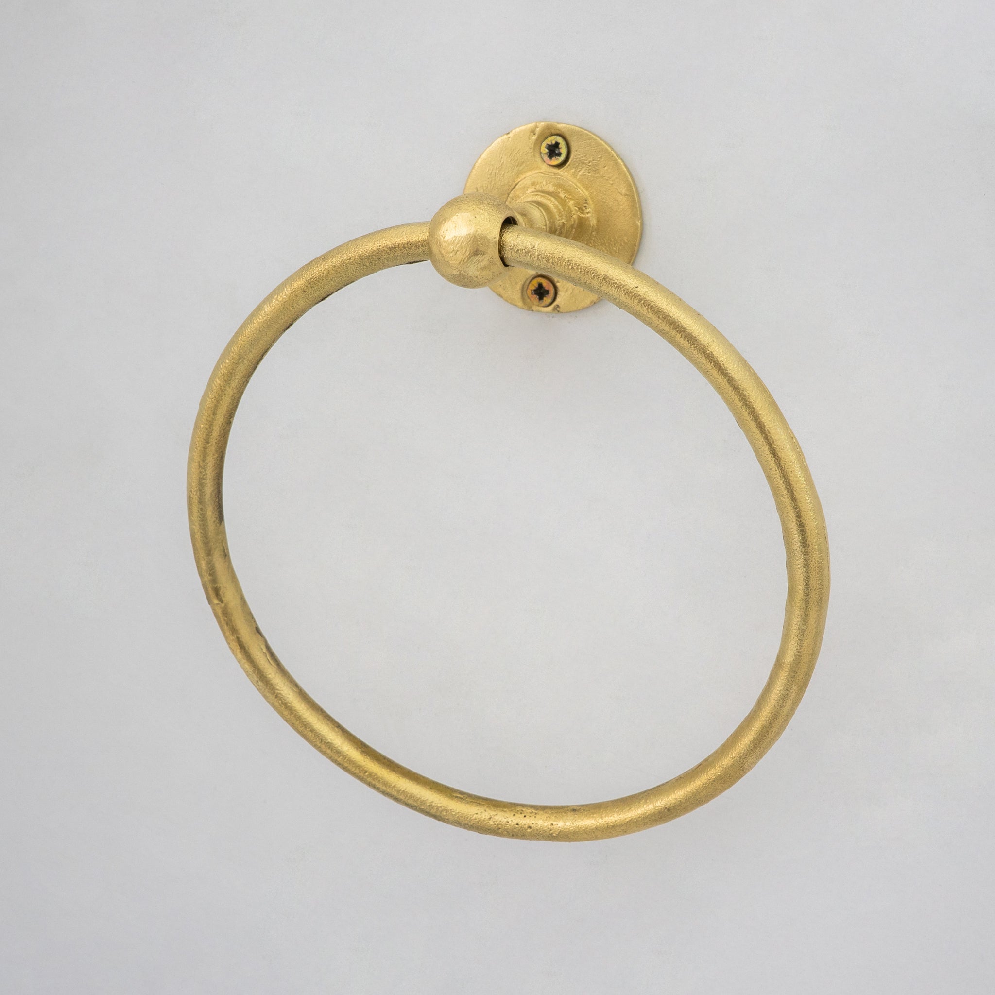 Unlacquered Brass Wall-Mounted Towel Ring Holder, Face Towel Hanger alternate view 6