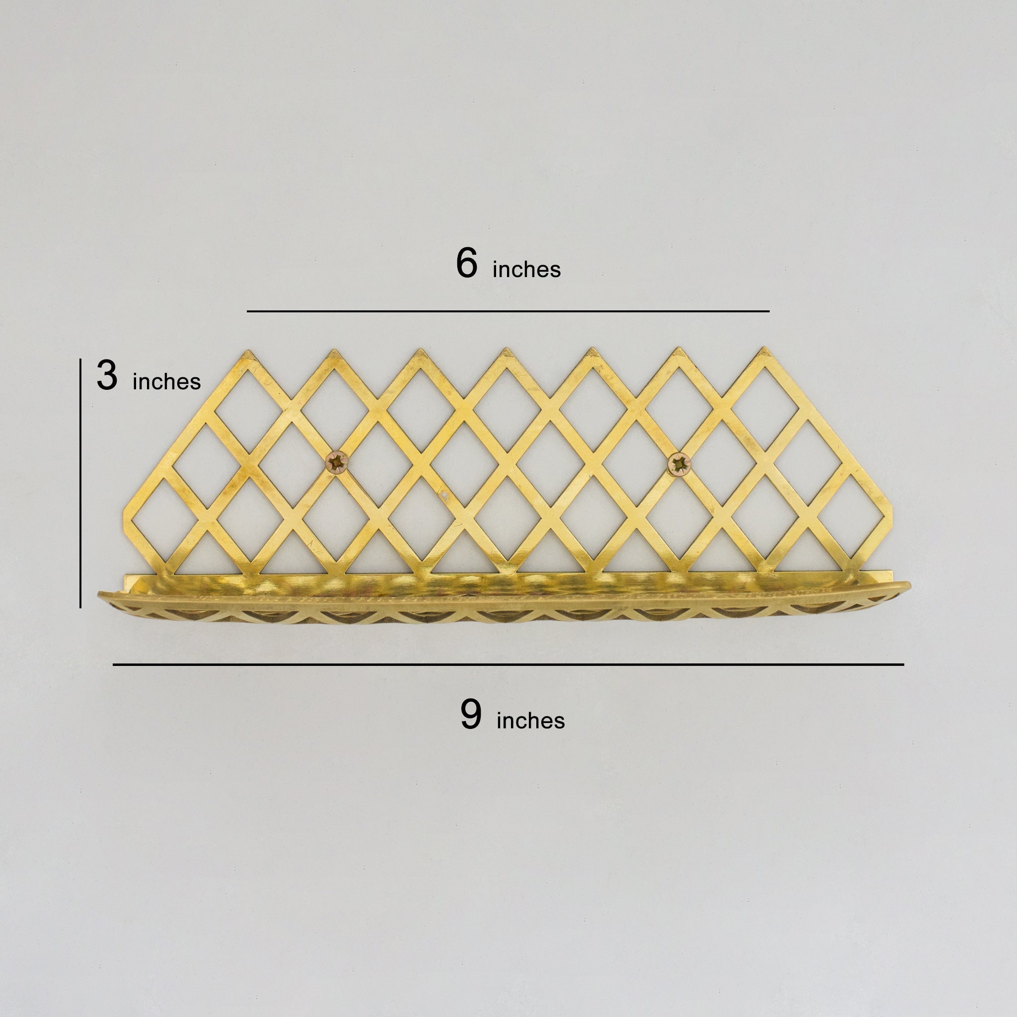 Unlacquered Brass Wall Shelf for Shower, Brass Floating Grid Shelf, Shower Draining Shelf alternate view 7