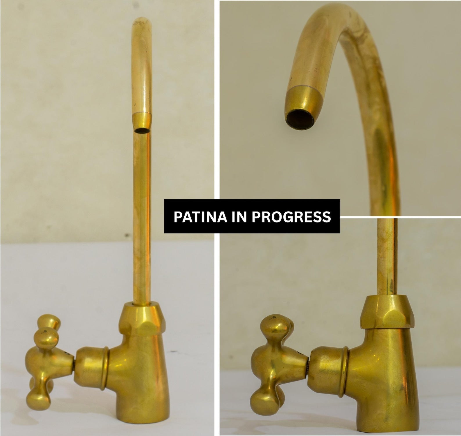 Unlacquered Brass Water Dispenser Kitchen Faucet | Single Hole Cold Water Tap alternate view 4