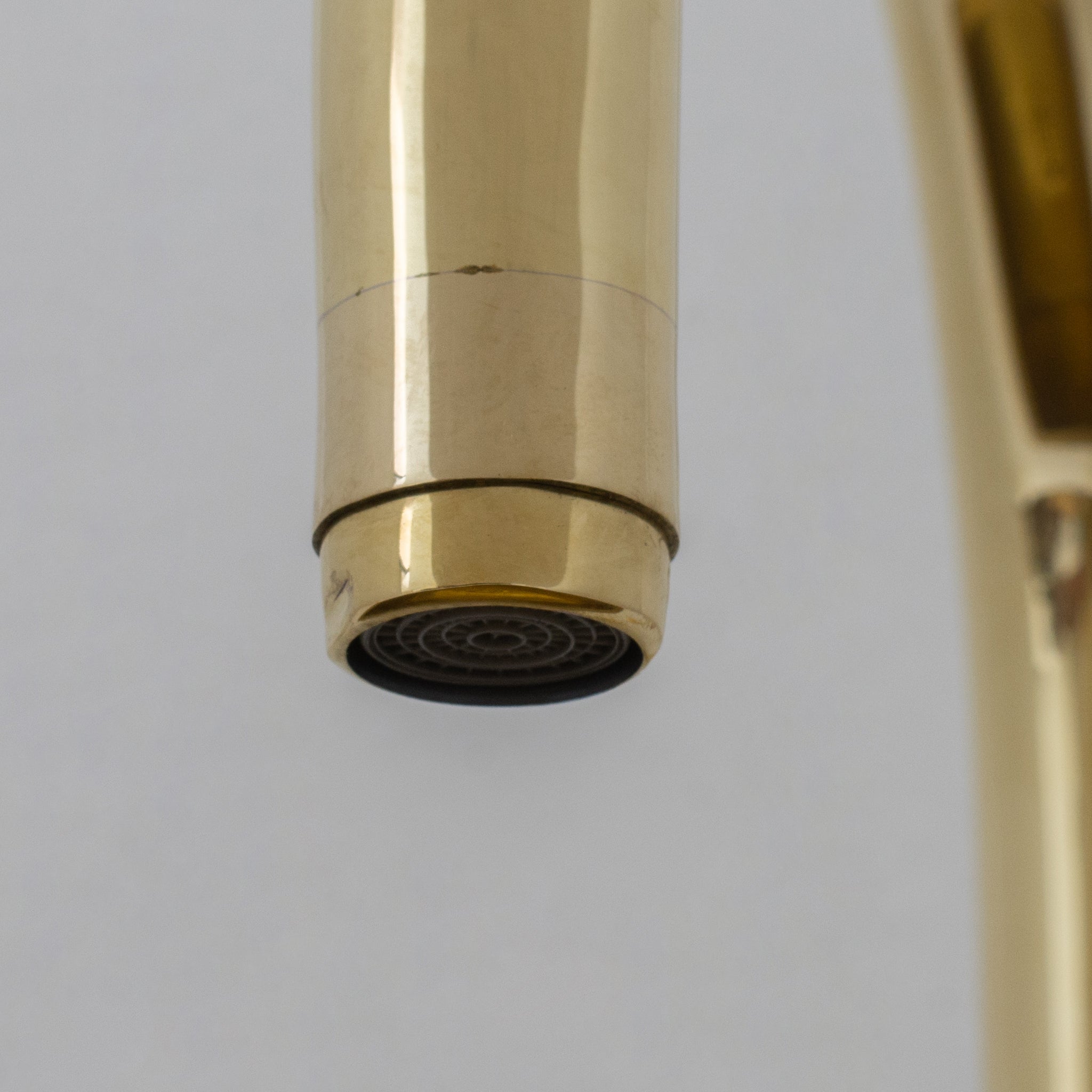 Unlacquered Brass Widespread Kitchen Faucet, Solid Brass 3-Holes Deck Mount Faucet, Simple Cross Handles alternate view 12