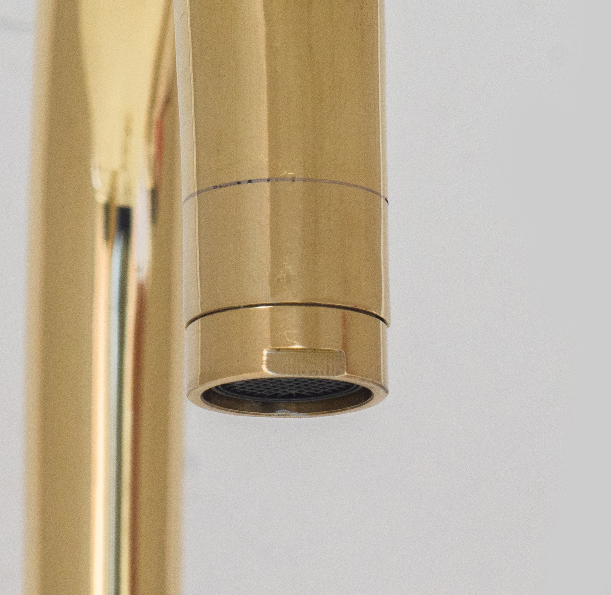 Unlacquered Brass Widespread Kitchen Faucet, Solid Brass 3-Holes Deck Mount Faucet, Simple Cross Handles alternate view 4