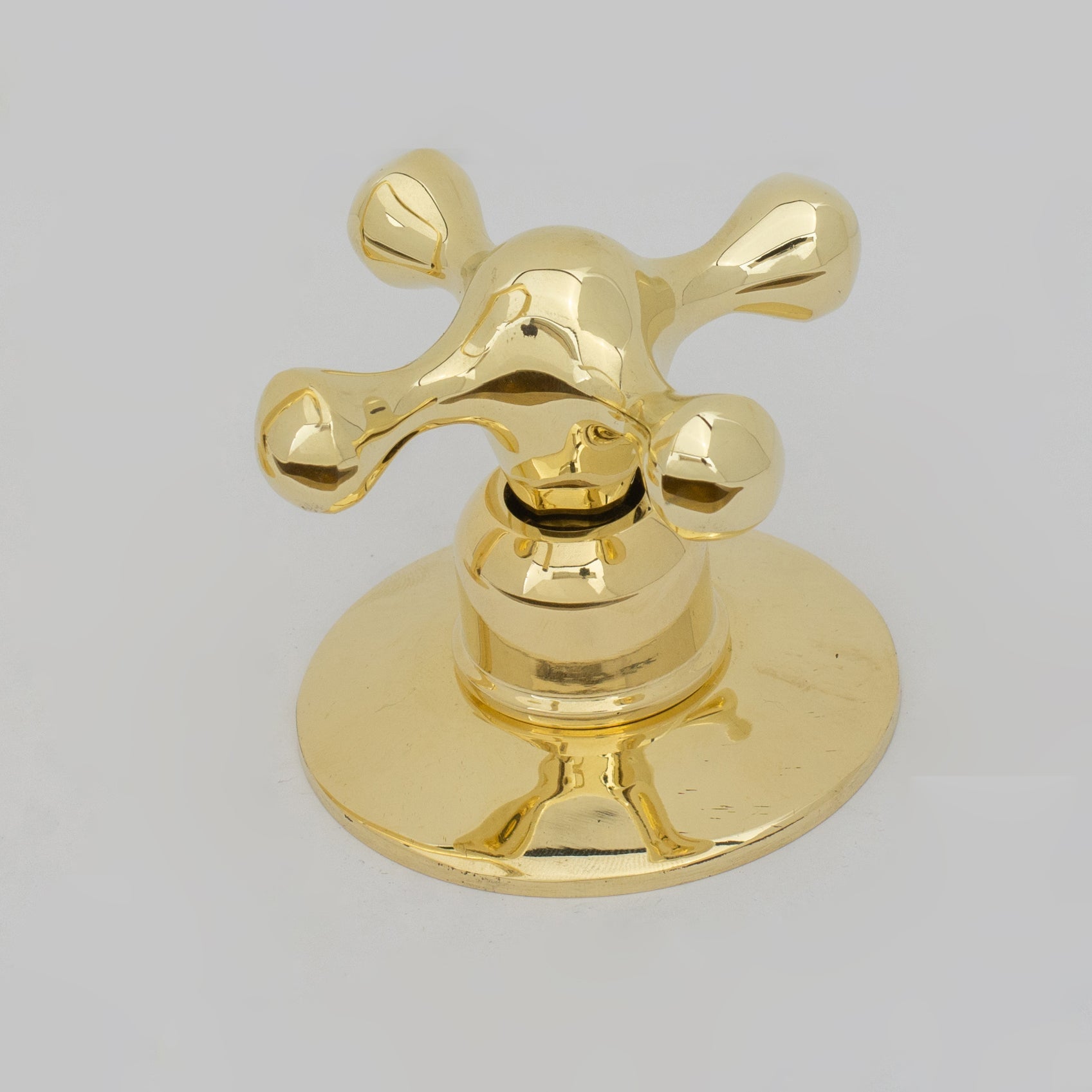 Unlacquered Brass Widespread Kitchen Faucet, Solid Brass 3-Holes Deck Mount Faucet, Simple Cross Handles alternate view 14