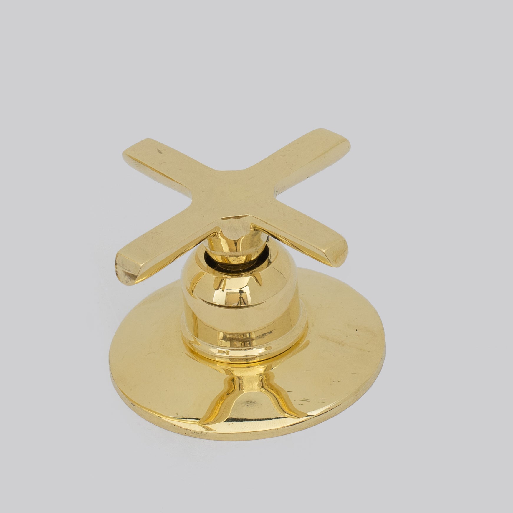 Unlacquered Brass Widespread Kitchen Faucet, Solid Brass 3-Holes Deck Mount Faucet, Simple Cross Handles alternate view 16