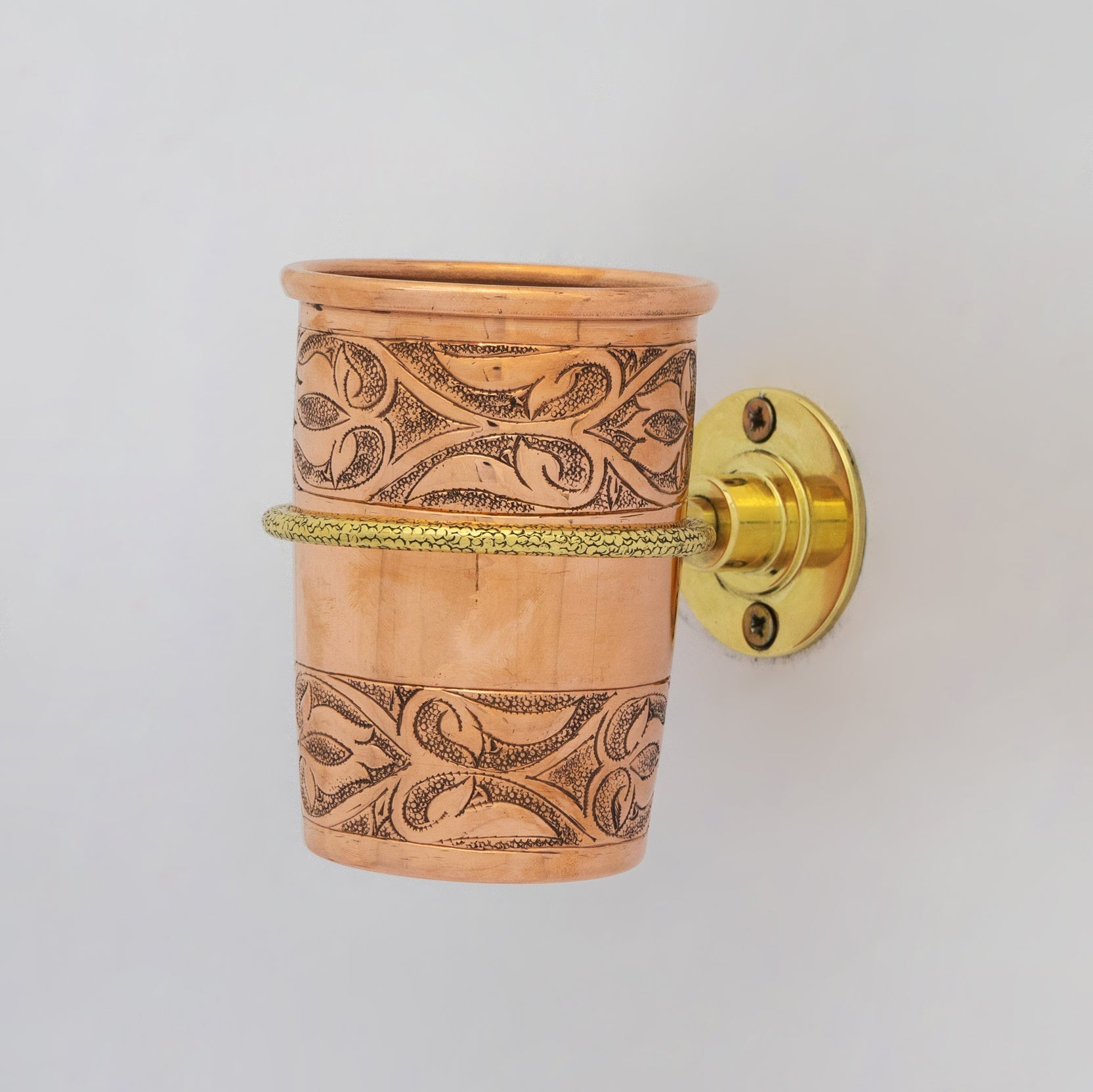 Unlacquered Copper Wall Mount Toothbrush Holder | Bathroom alternate view 2
