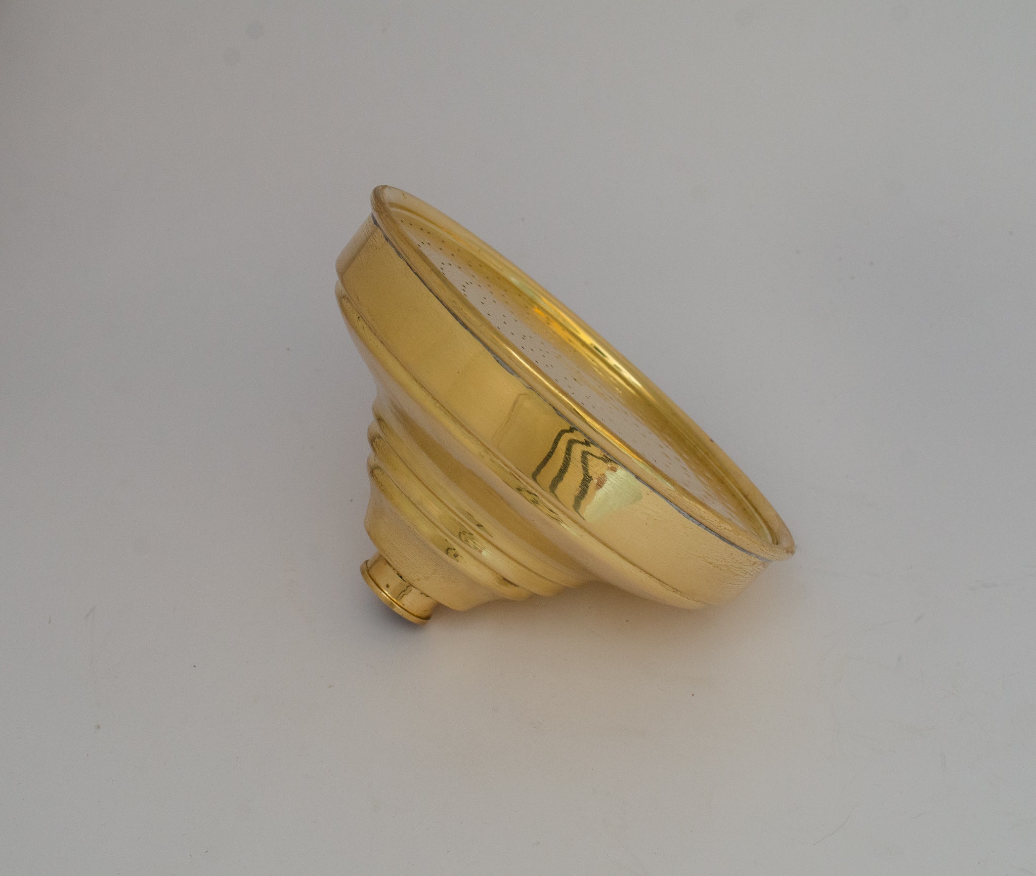 Unlacquered Solid Brass Rain Shower Head, Moroccan Handcrafted Vintage Showerhead, Works Outdoor alternate view 6