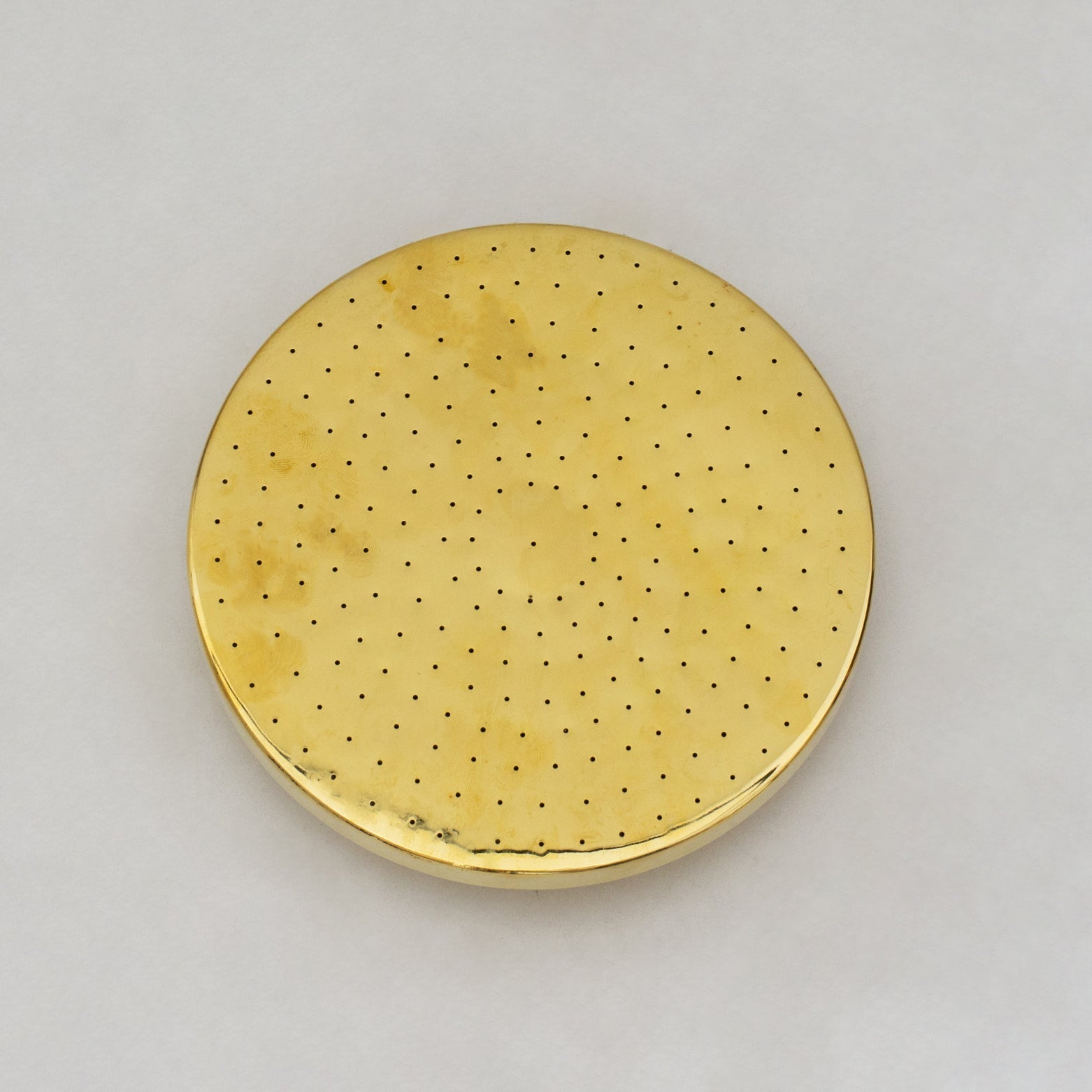 Unlacquered Solid Brass Rain Shower Head, Round Handcrafted Vintage Showerhead alternate view 8