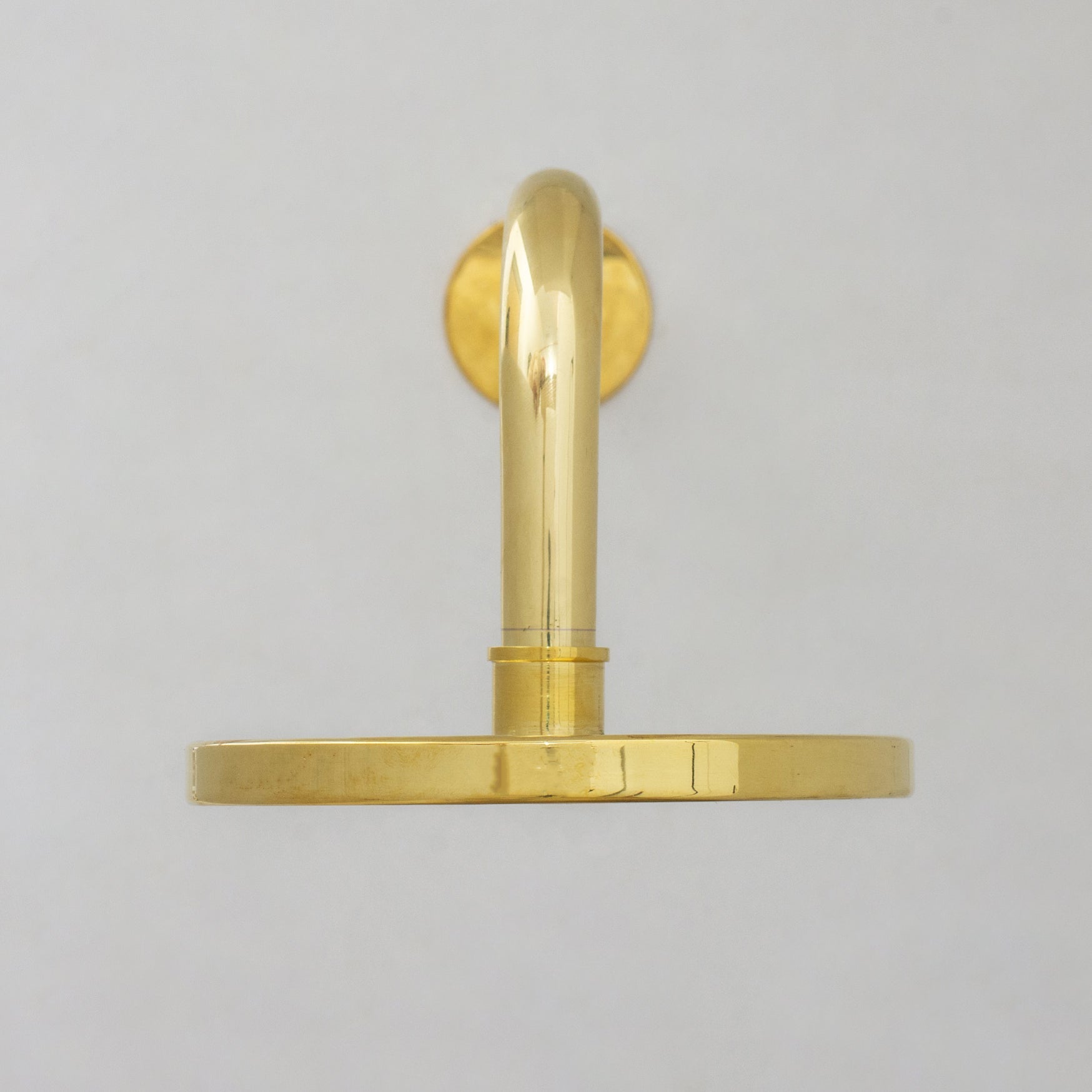 Unlacquered Solid Brass Rain Shower Head, Round Handcrafted Vintage Showerhead alternate view 7