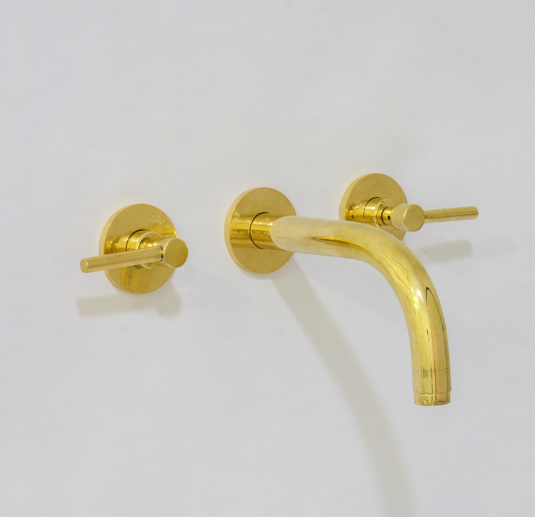 Unlacquered Solid Brass Wall Mounted Bathroom Vessel Sink Faucet, Antique Basin Vanity Faucet alternate view 3