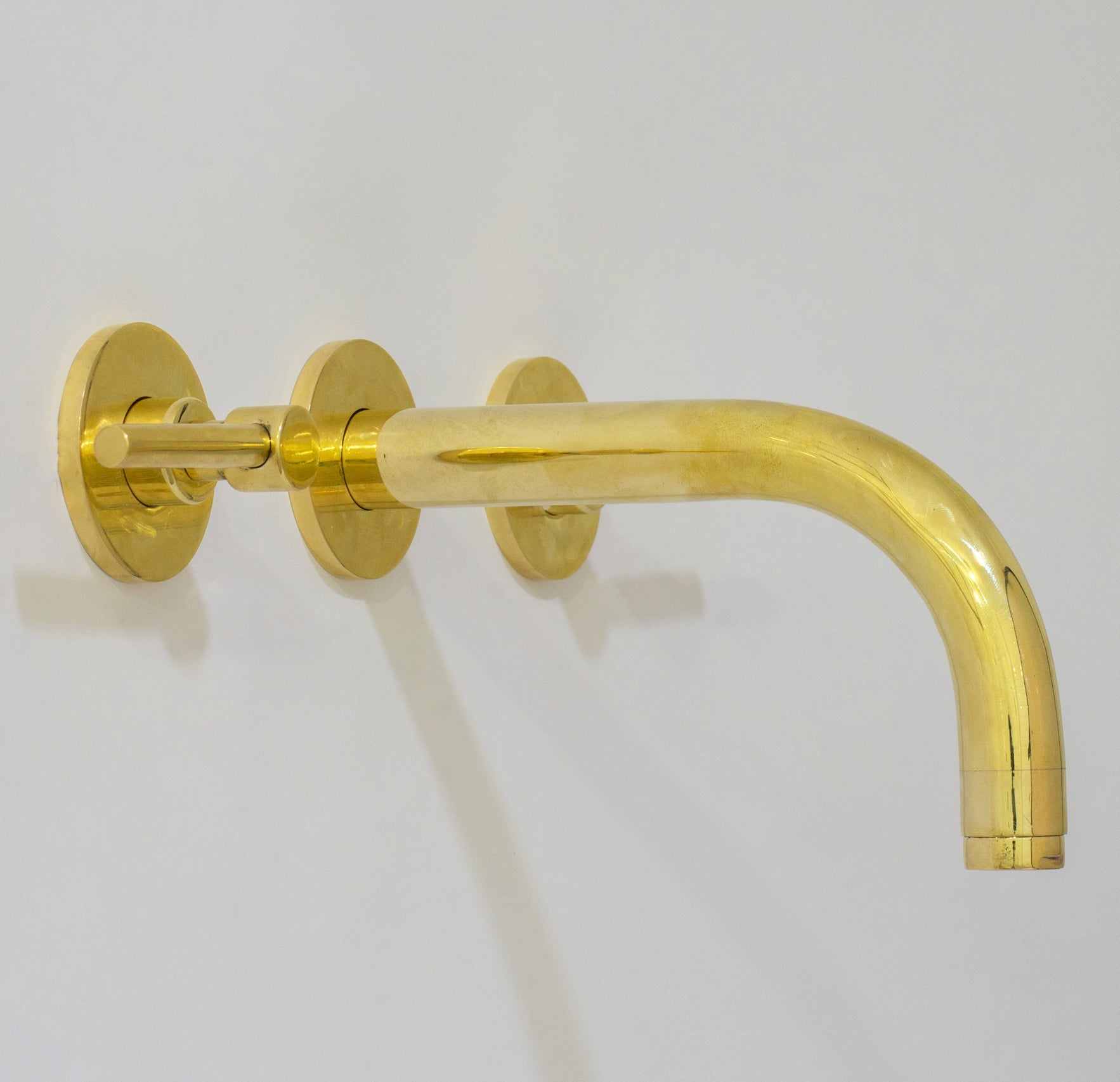 Unlacquered Solid Brass Wall Mounted Bathroom Vessel Sink Faucet, Antique Basin Vanity Faucet alternate view 7