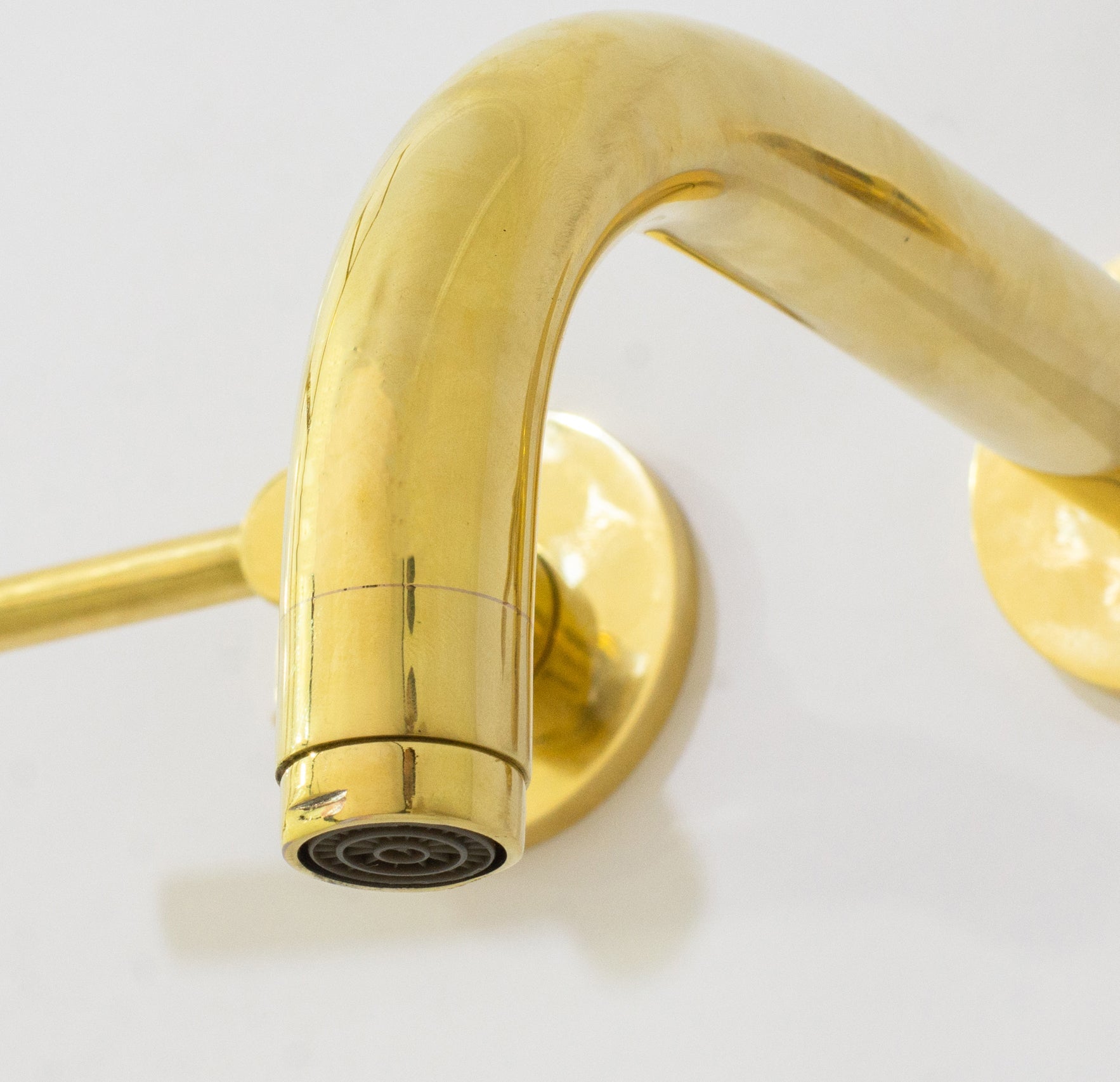 Unlacquered Solid Brass Wall Mounted Bathroom Vessel Sink Faucet, Antique Basin Vanity Faucet alternate view 9