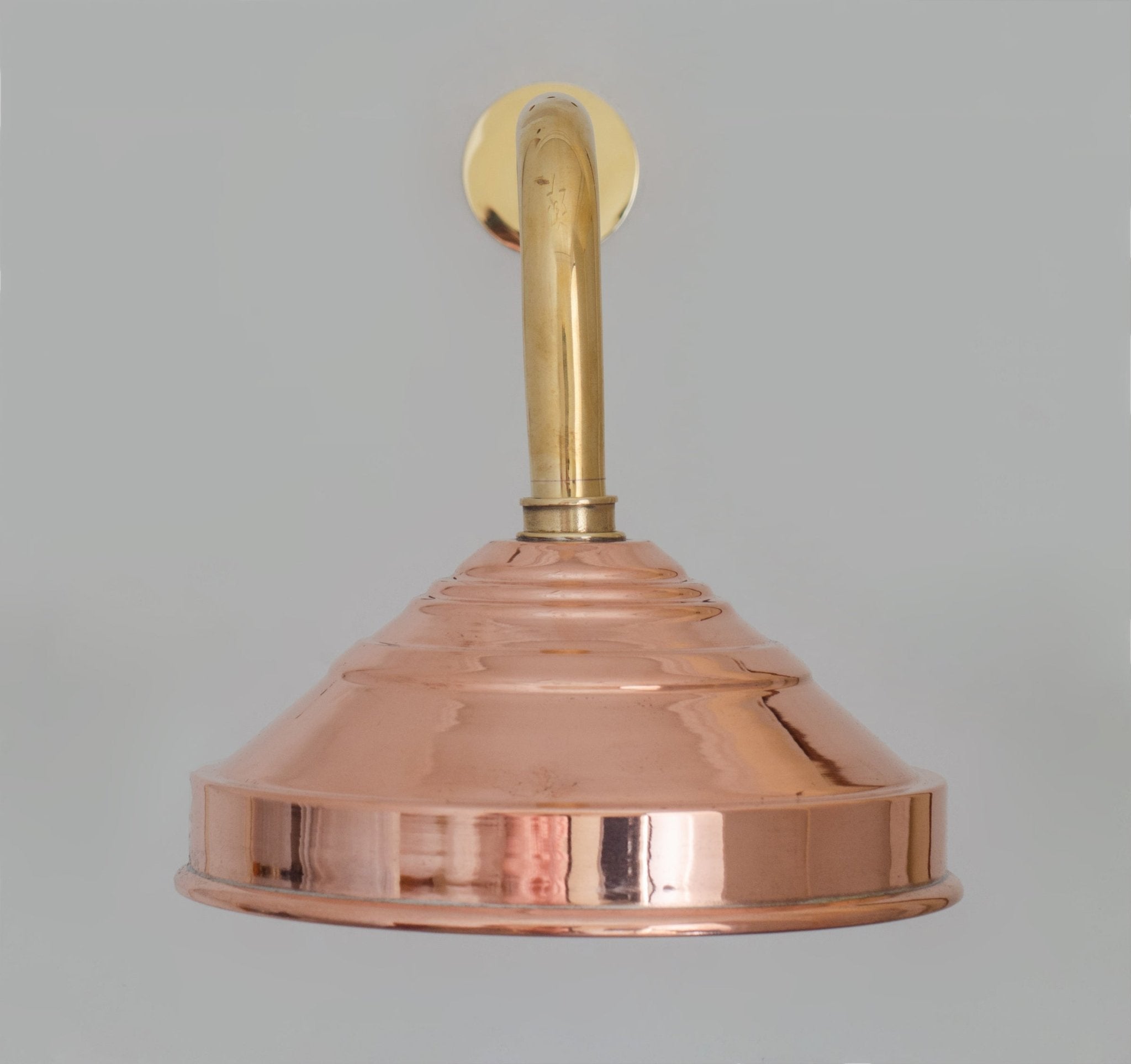 Unlacquered Solid Copper Rain Shower Head, Large Round Handcrafted Vintage Showerhead, Works Outdoor alternate view 2