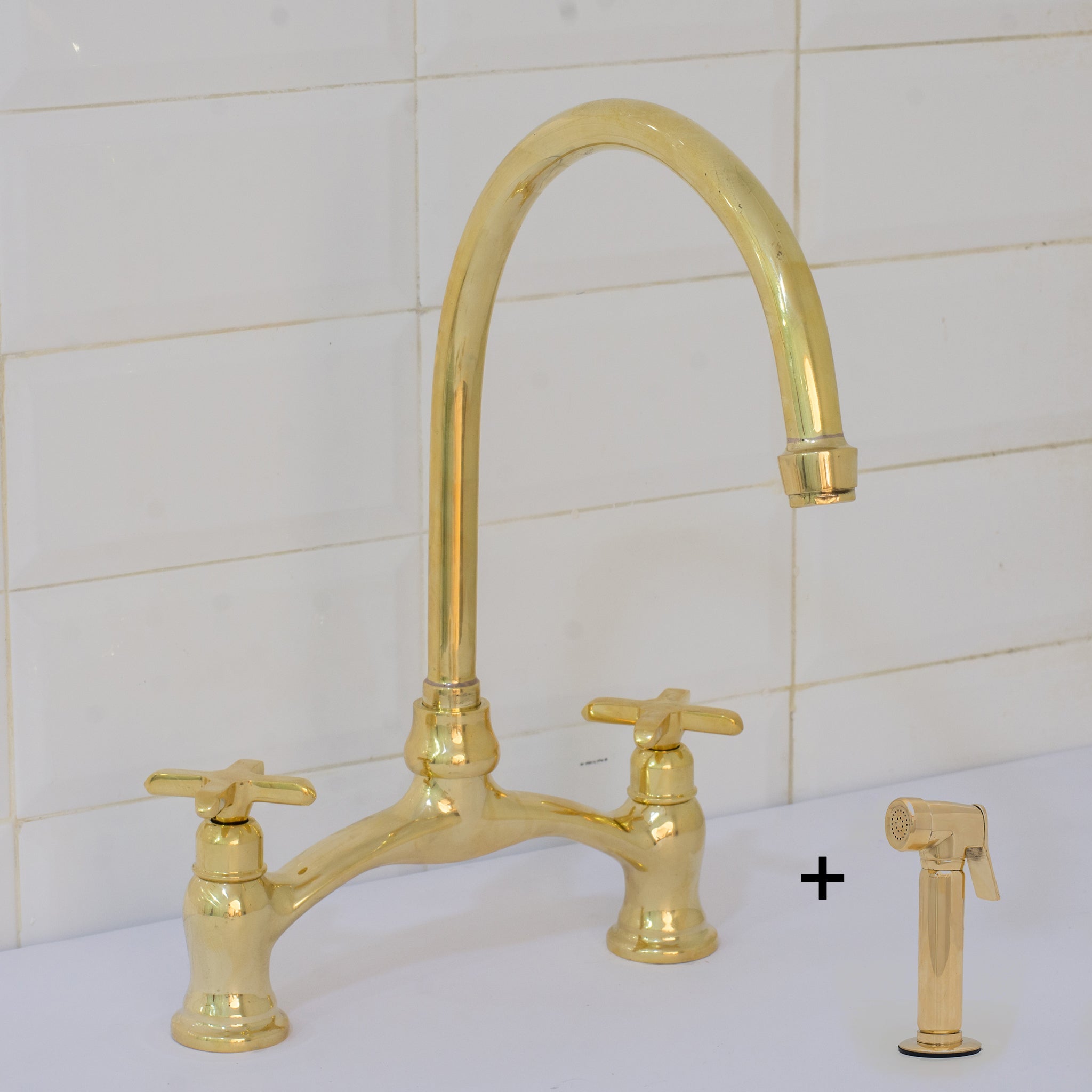 Verdeau - Unlacquered Bridge Kitchen Faucet alternate view 24