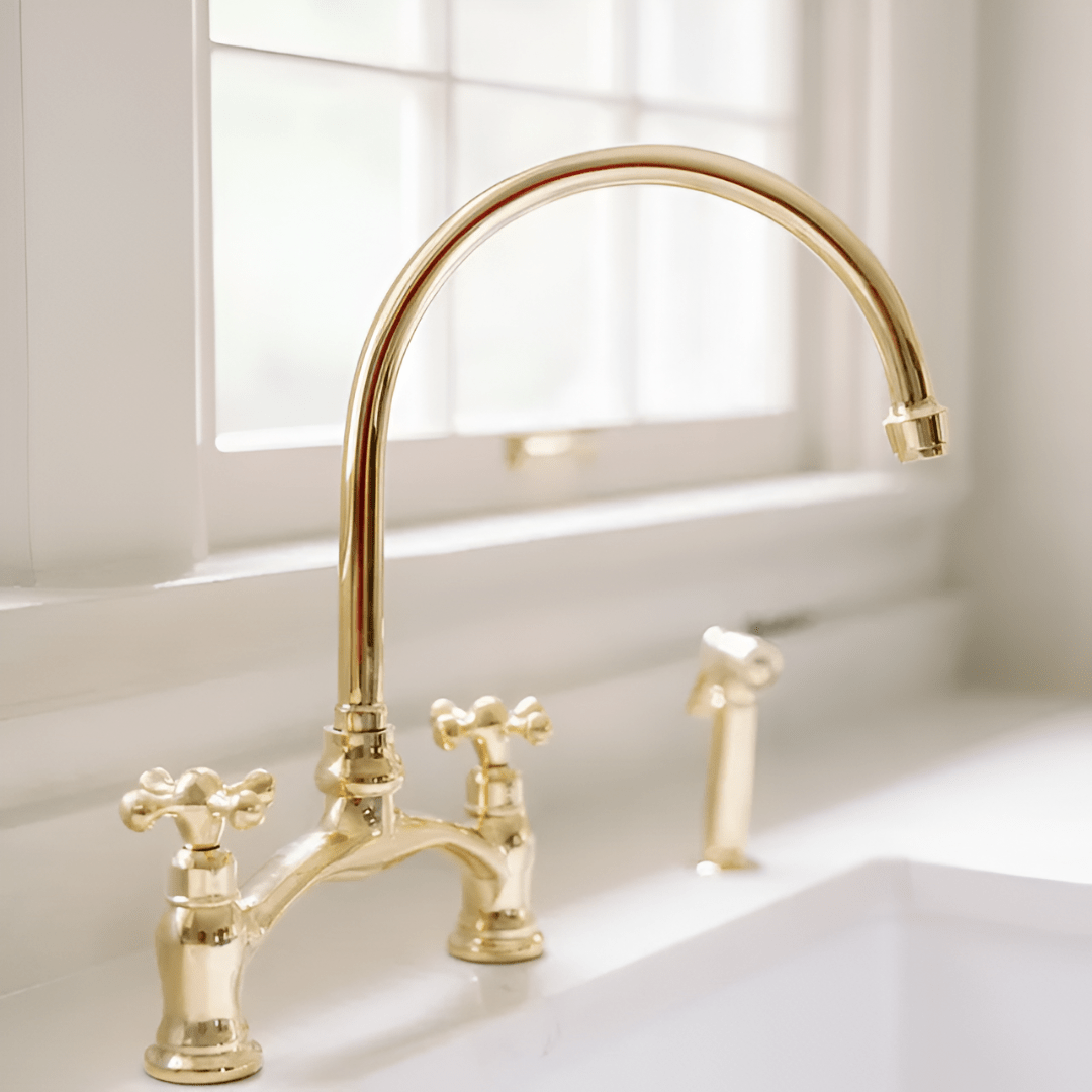 Verdeau - Unlacquered Bridge Kitchen Faucet