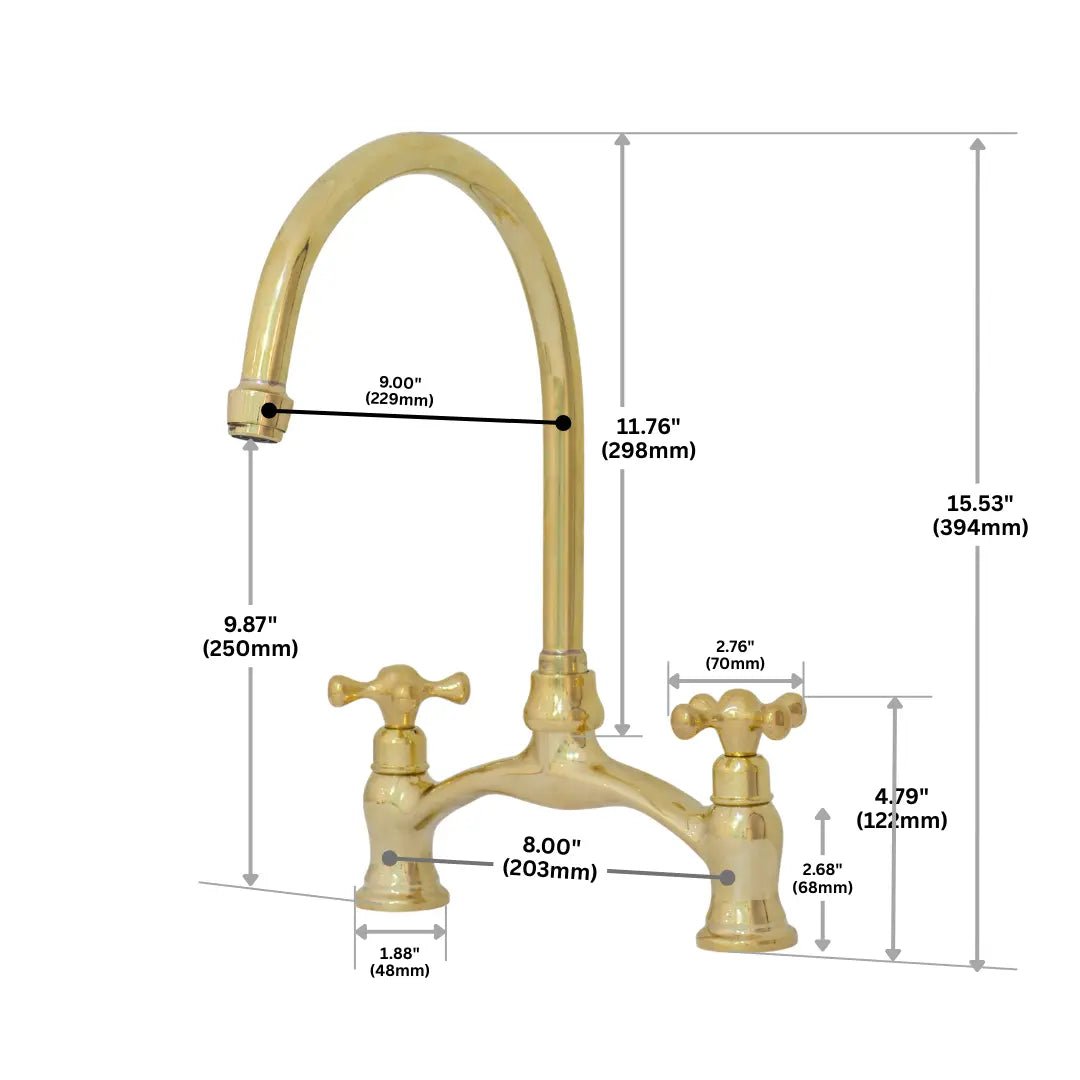 Verdeau - Unlacquered Bridge Kitchen Faucet alternate view 27