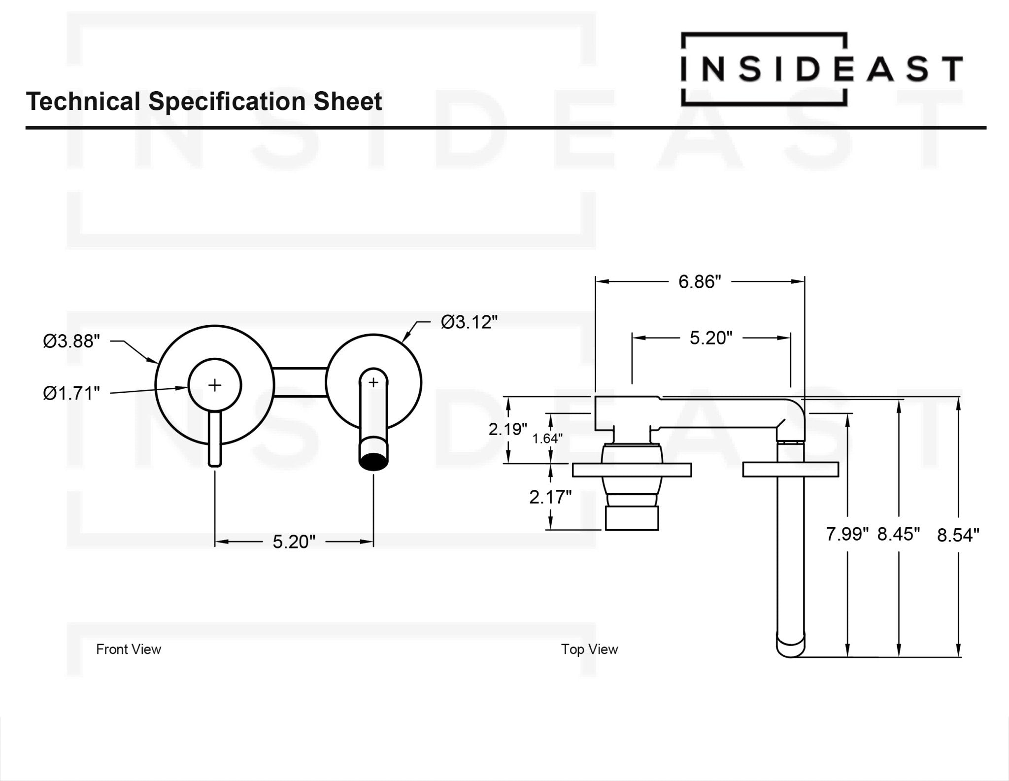 Vintage Bathroom Wall Faucet, Aged Brass Built-in Faucet, Concealed Mixer Tap, Recessed Basin Mixer Faucet alternate view 7