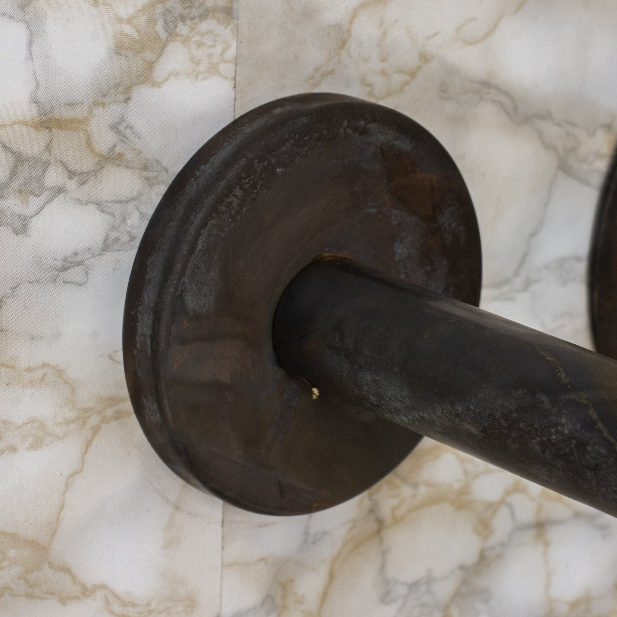 Vintage Bathroom Wall Faucet, Aged Brass Built-in Faucet, Concealed Mixer Tap, Recessed Basin Mixer Faucet alternate view 6