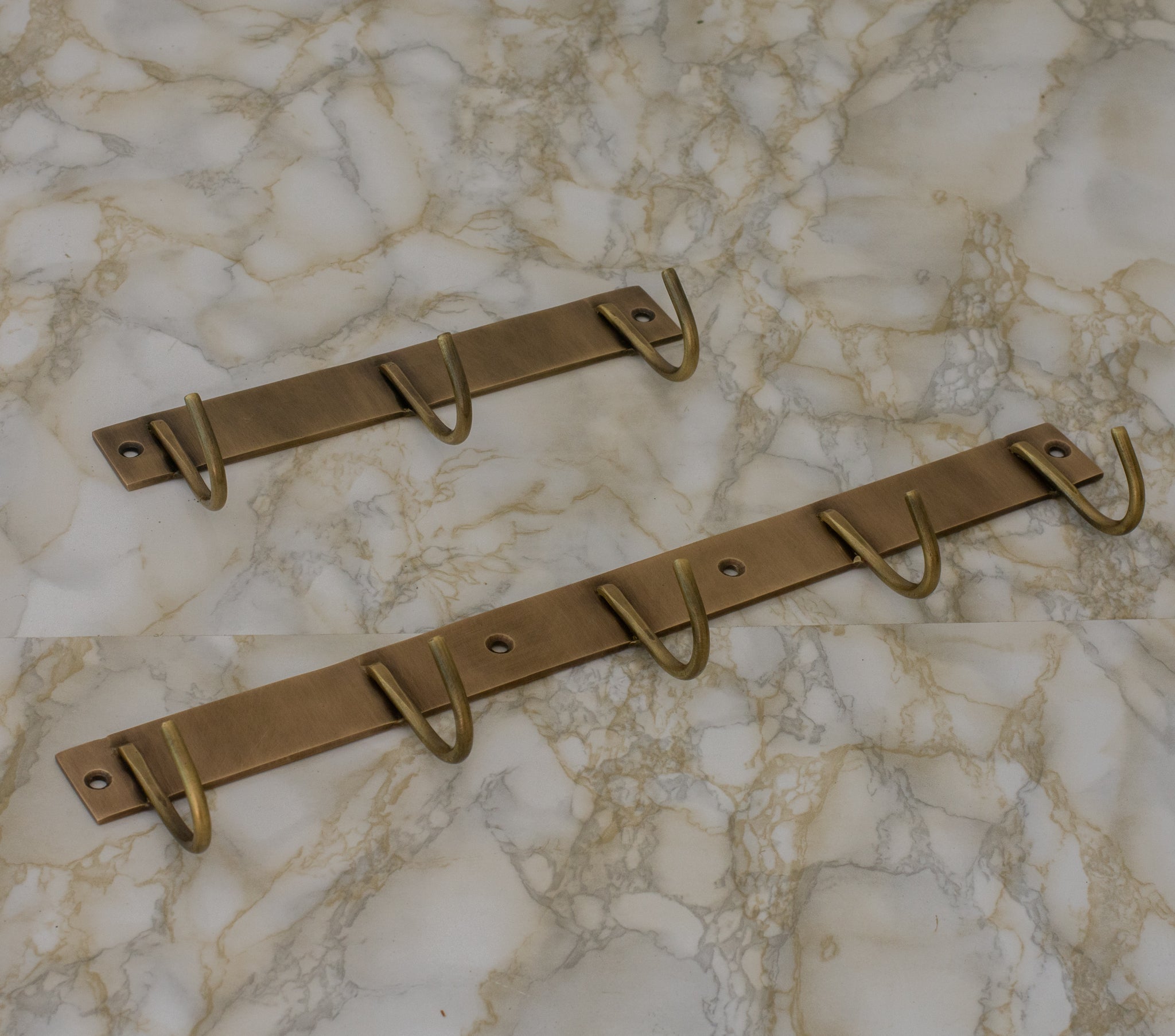 Vintage Brass Hooks Rail | Coat Rack Hooks alternate view 6
