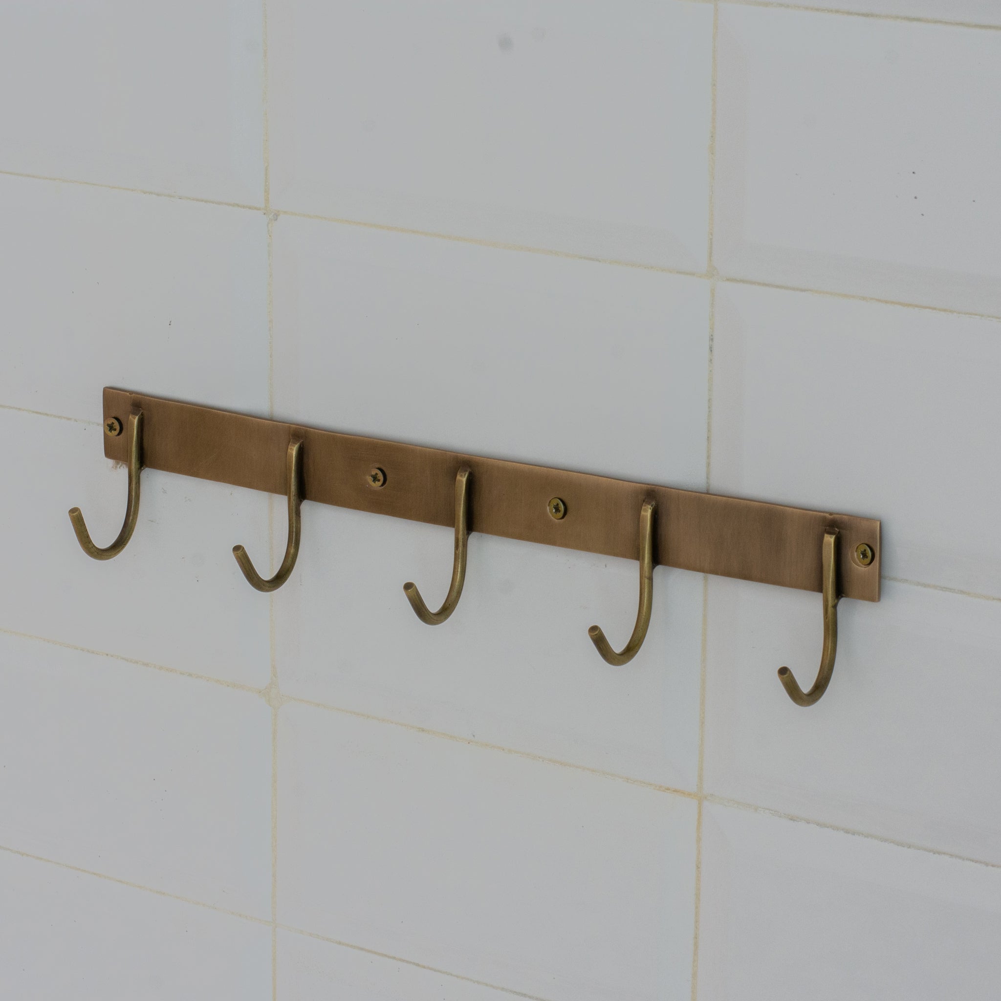 Vintage Brass Hooks Rail | Coat Rack Hooks alternate view 4