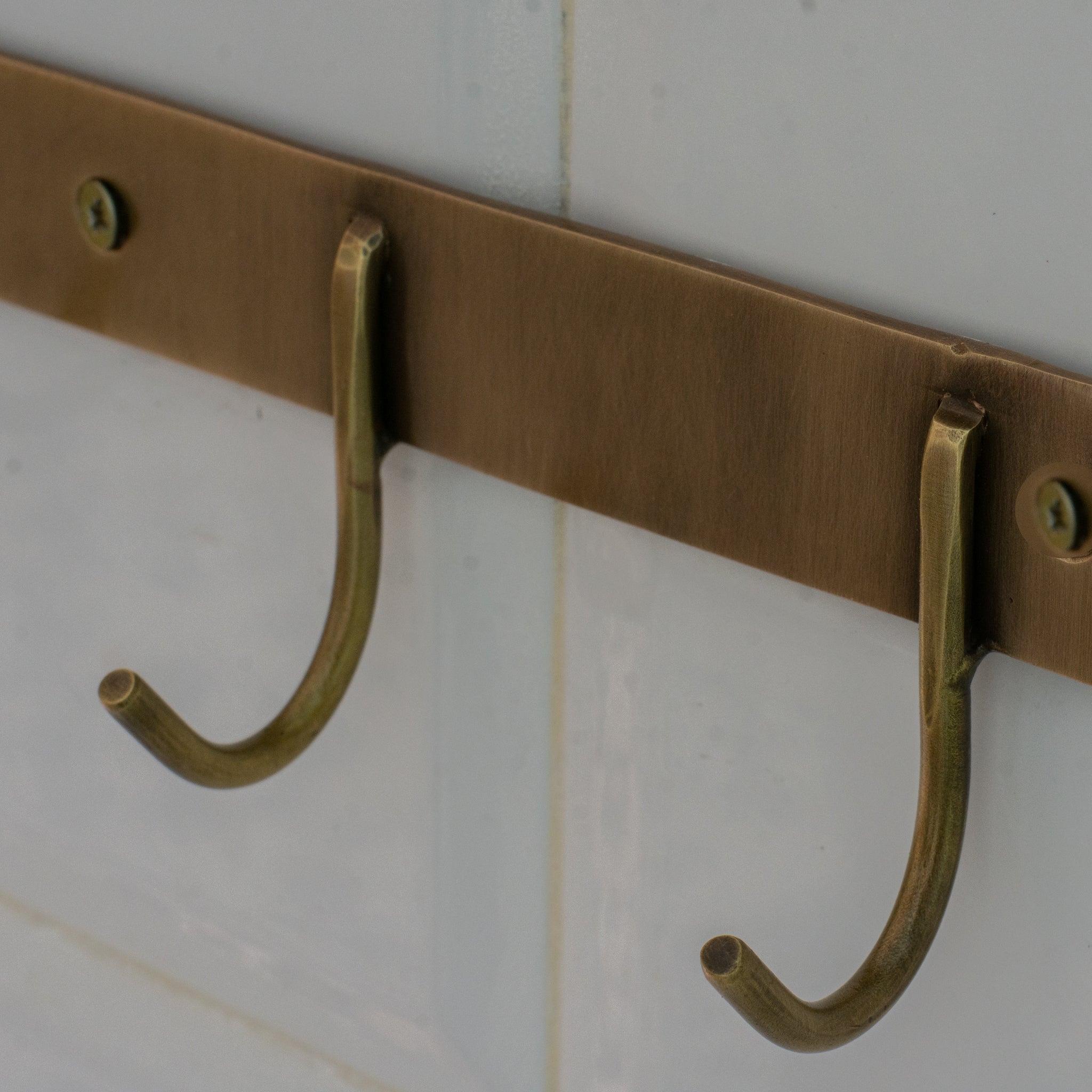 Vintage Brass Hooks Rail | Coat Rack Hooks alternate view 5