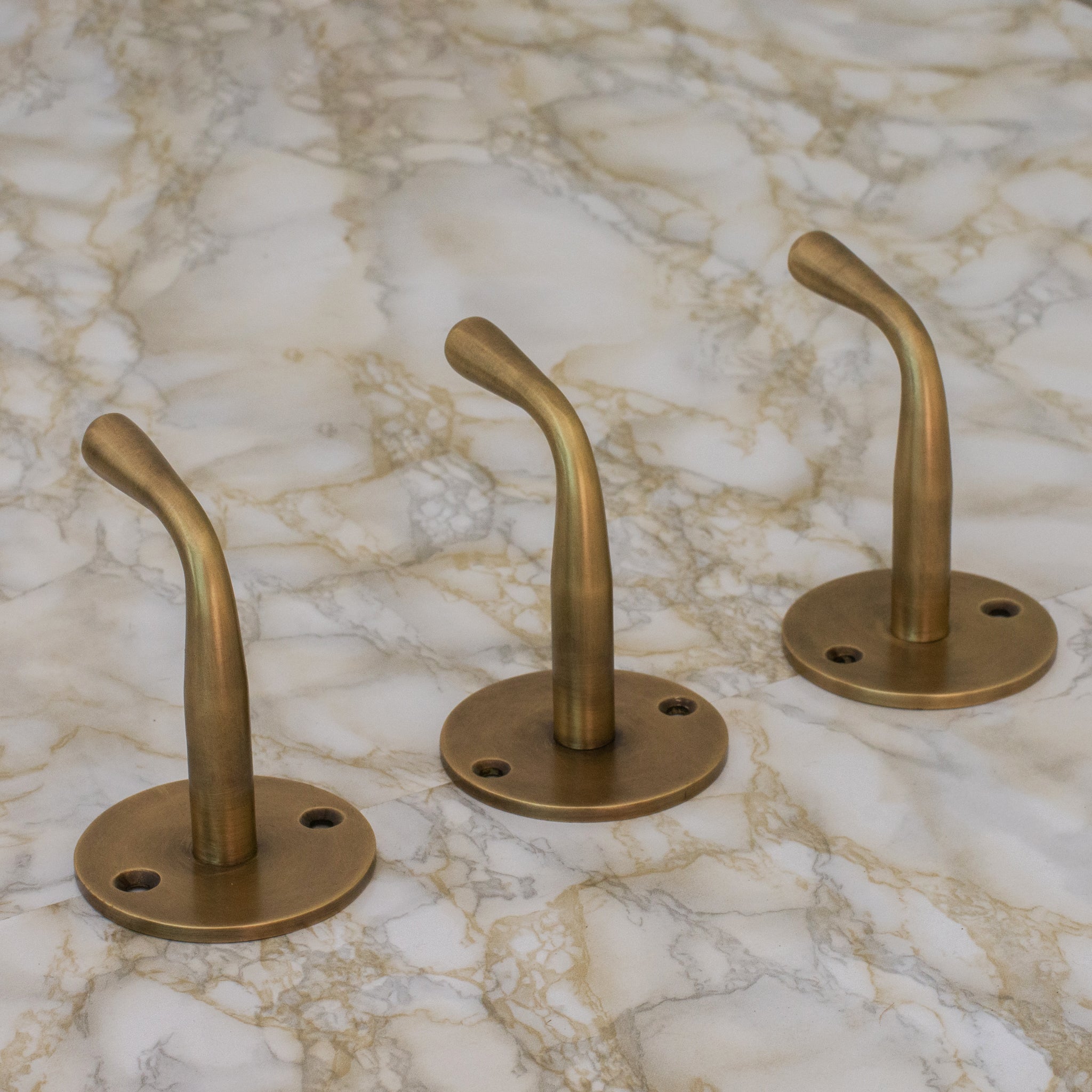 Vintage Hooks Set | Solid Brass Single Hook alternate view 5