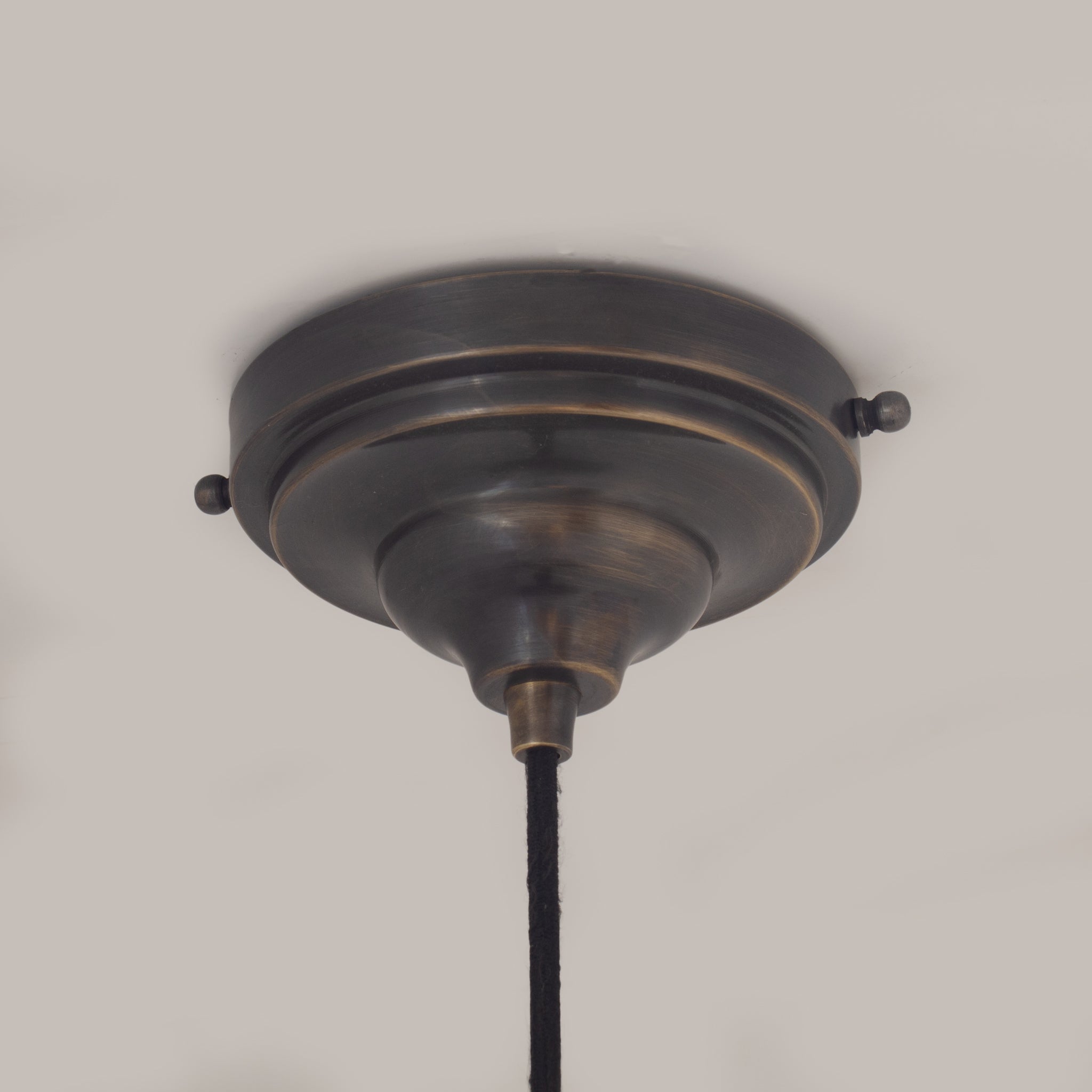 Vintage Solid Brass Pendant Light, Dome Ceiling Light, Oiled Finish alternate view 6