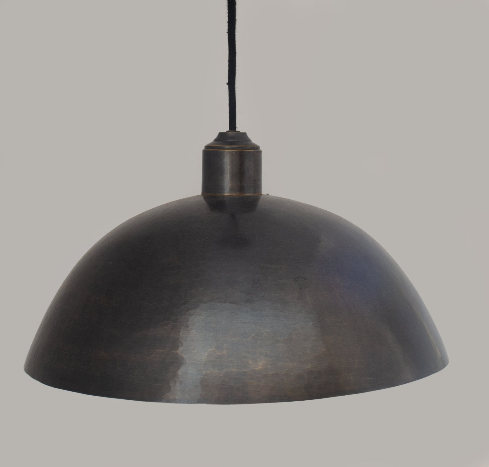 Vintage Solid Brass Pendant Light, Dome Ceiling Light, Oiled Finish alternate view 8