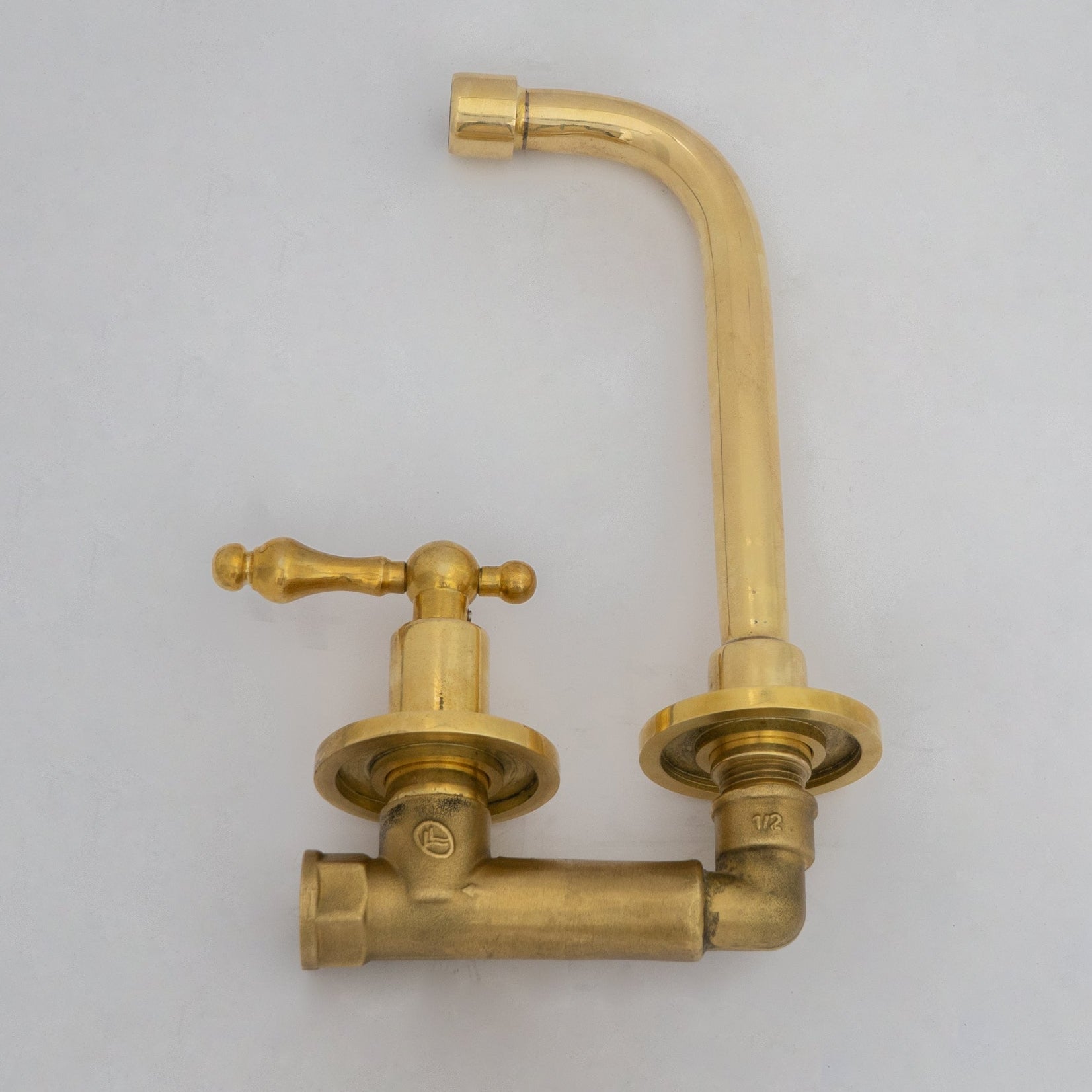 Wall Mount Cold Faucet, Unlacquered Brass Wall Mount Cold Water Tap alternate view 9