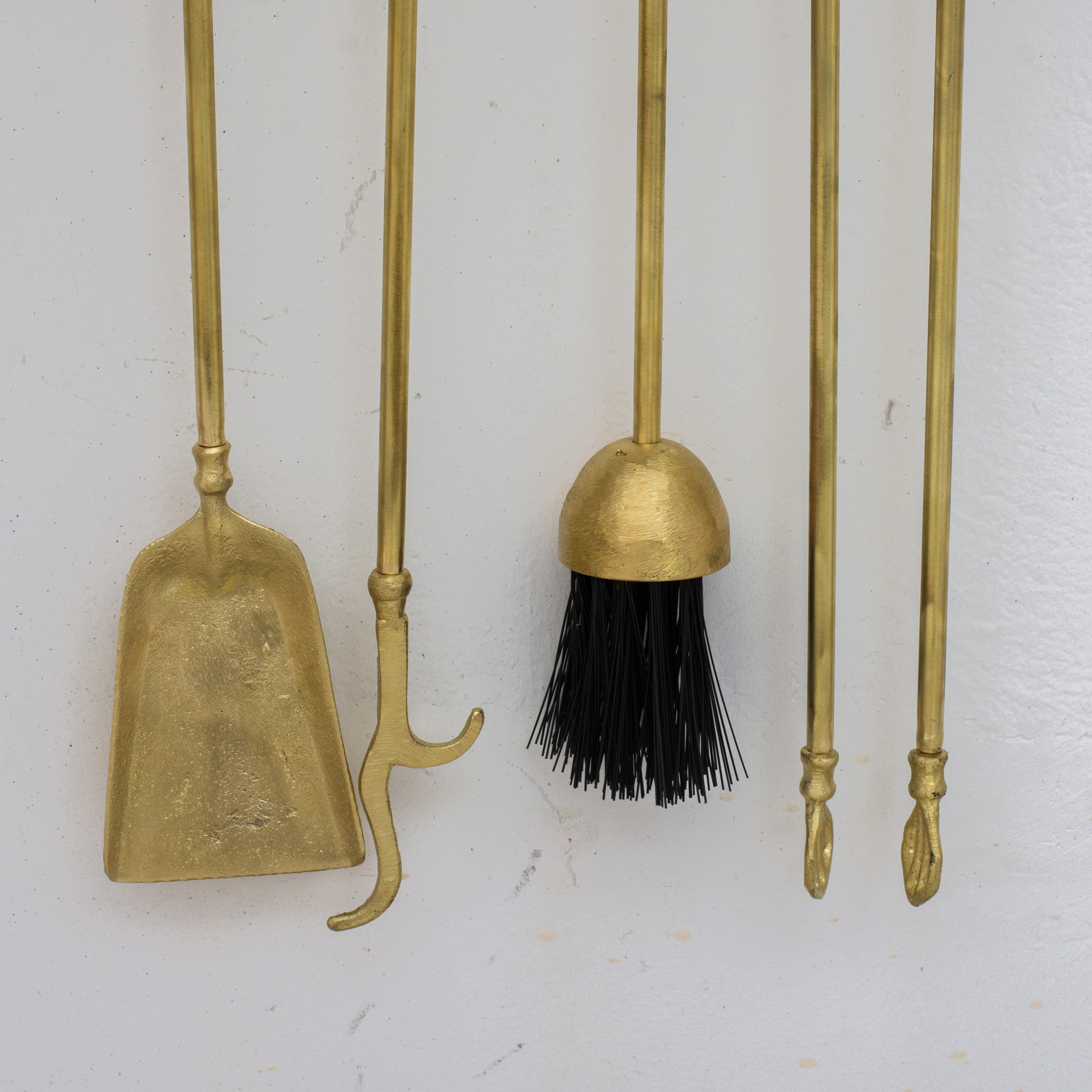 Wall-Mounted Solid Brass Fireplace Tools, Handcrafted Fireplace Set alternate view 8
