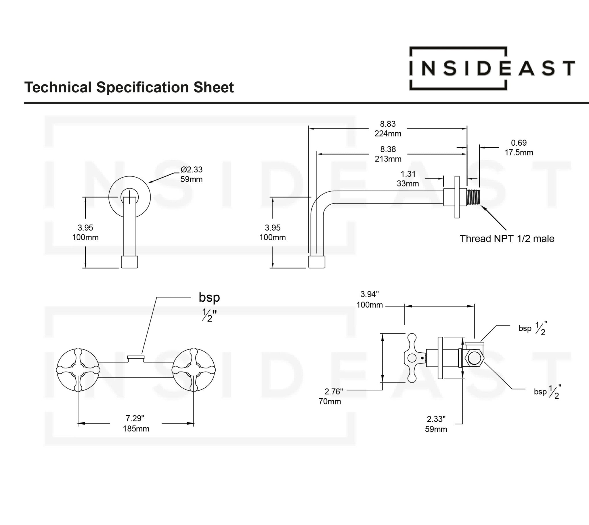 Wall Mounted Tub Filler – Bath Tub Filler alternate view 19